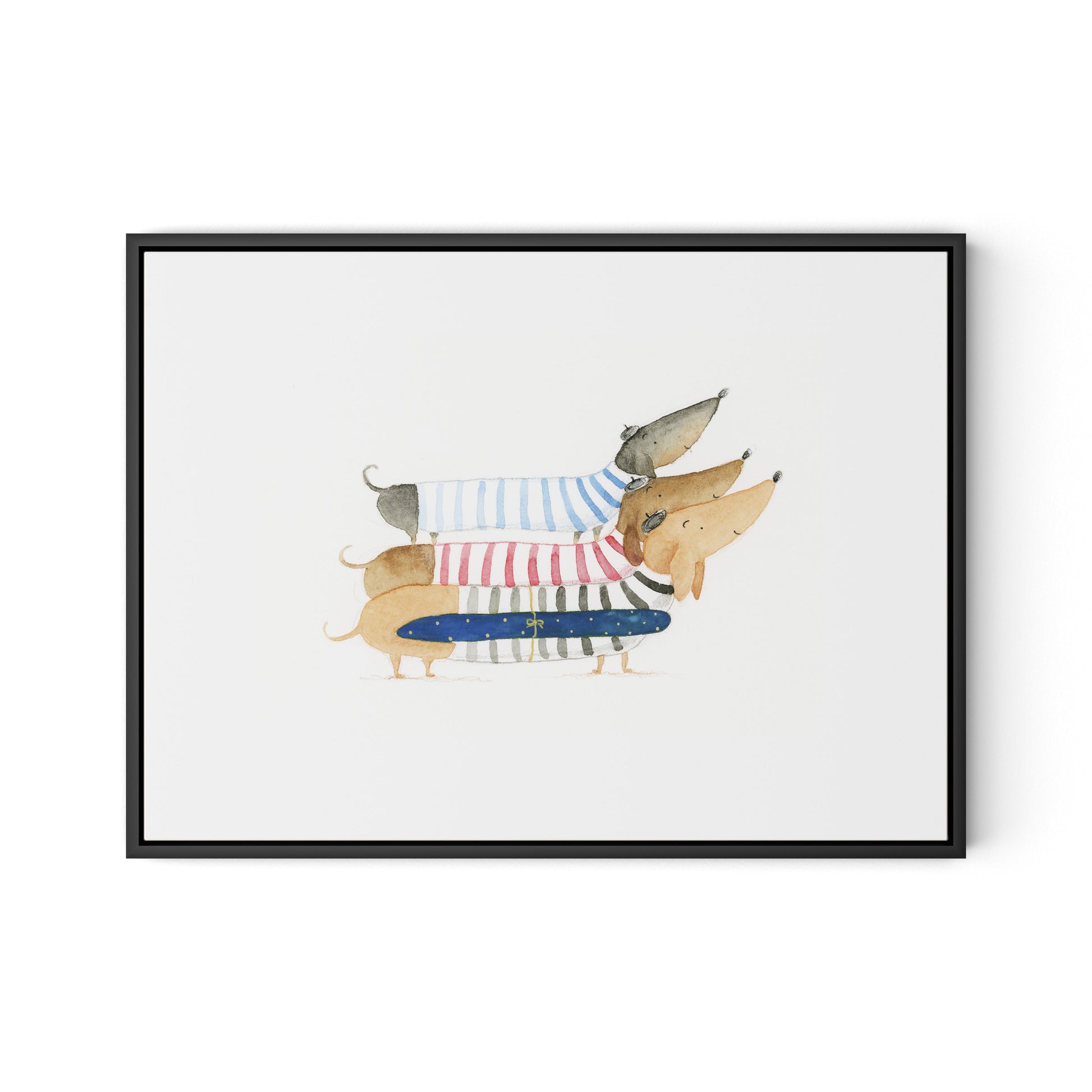 Dox French Canvas Floater Framed / 24 x 18 in / Black