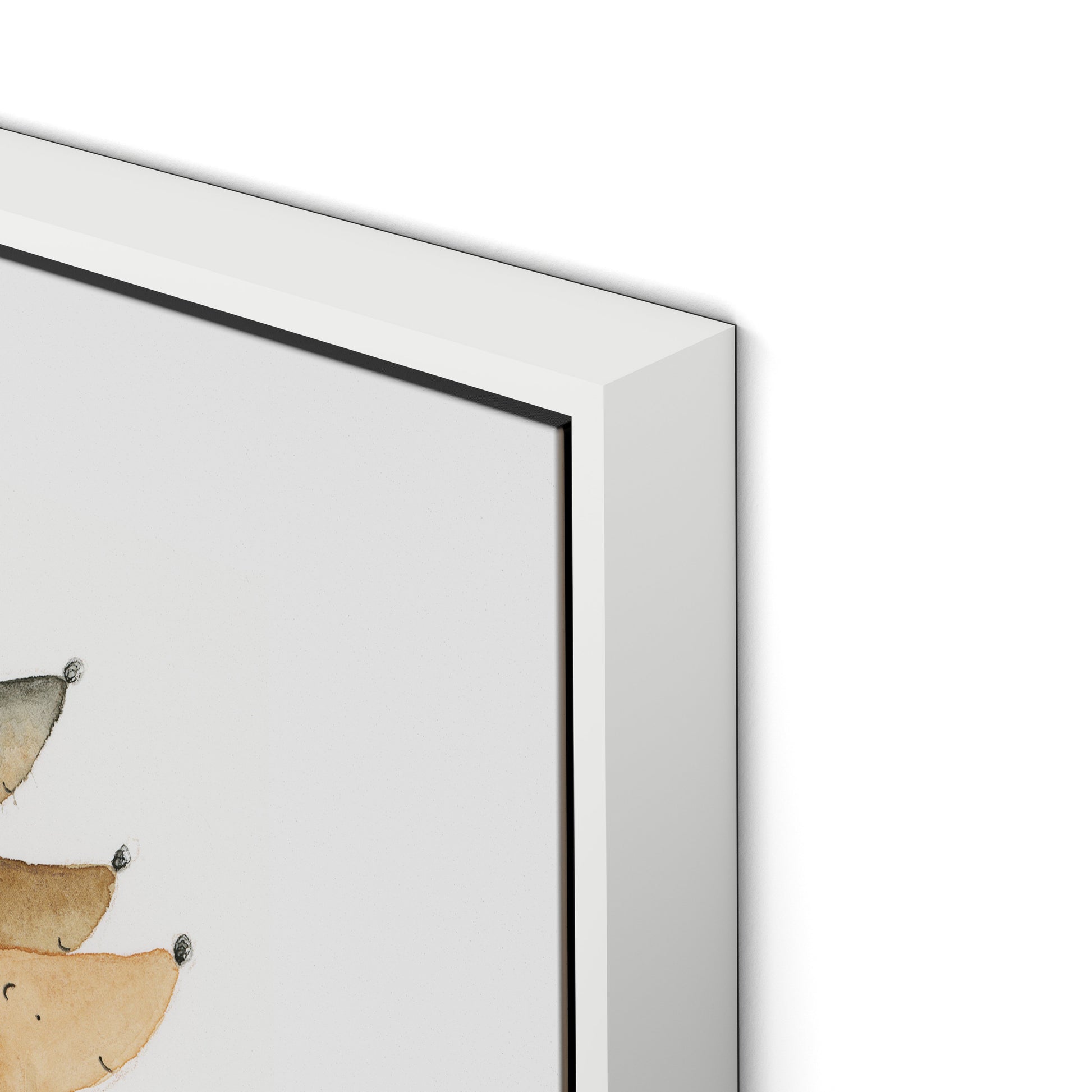 Dox French Canvas Floater Framed / 24 x 18 in / White