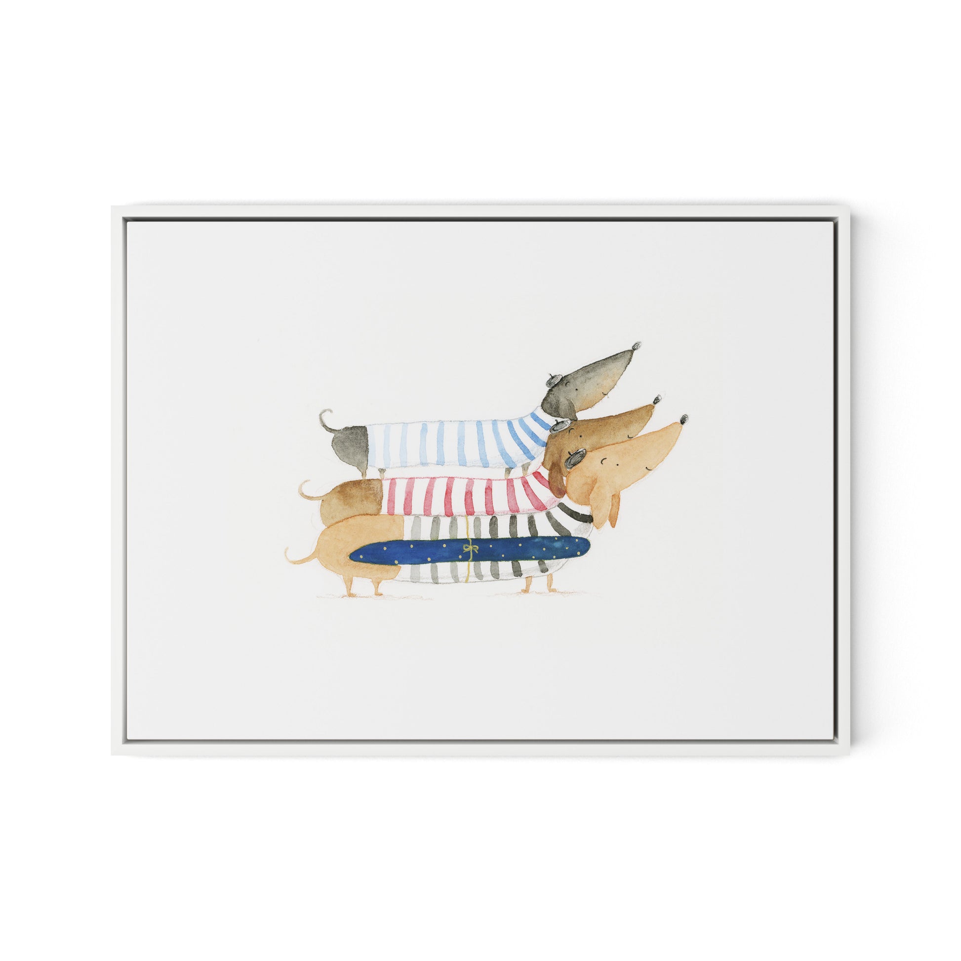 Dox French Canvas Floater Framed / 24 x 18 in / White