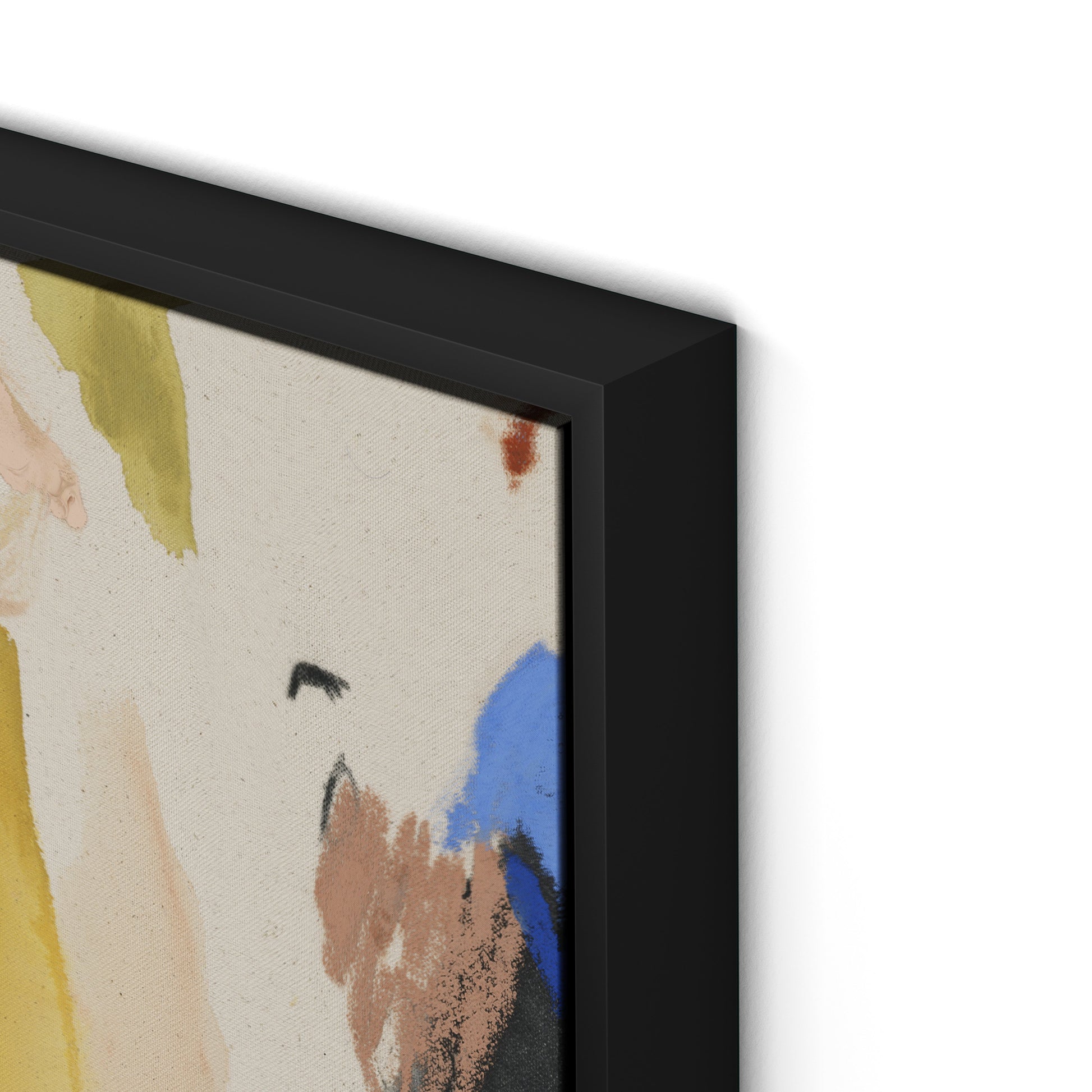 Sunny Side of the Street Canvas Floater Framed / 32 x 24 in / Black