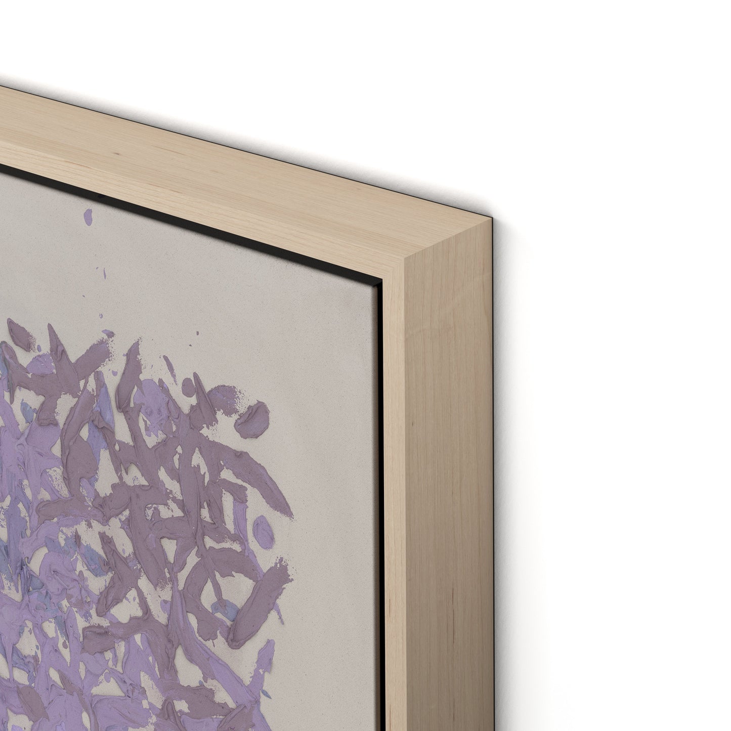 The Cling to the Rock No. 1 Canvas Floater Framed / 32 x 22 in / Natural Maple