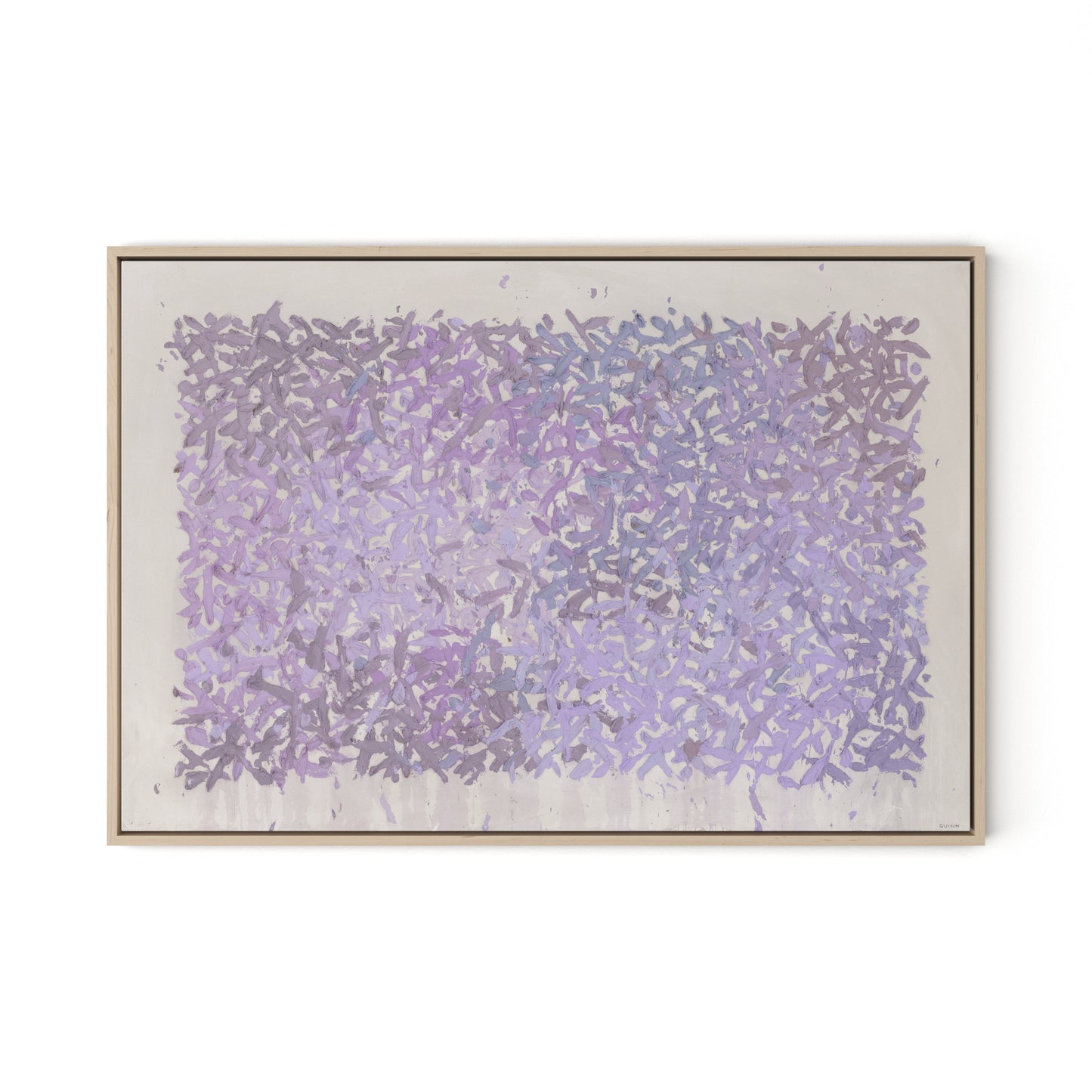 The Cling to the Rock No. 1 Canvas Floater Framed / 32 x 22 in / Natural Maple