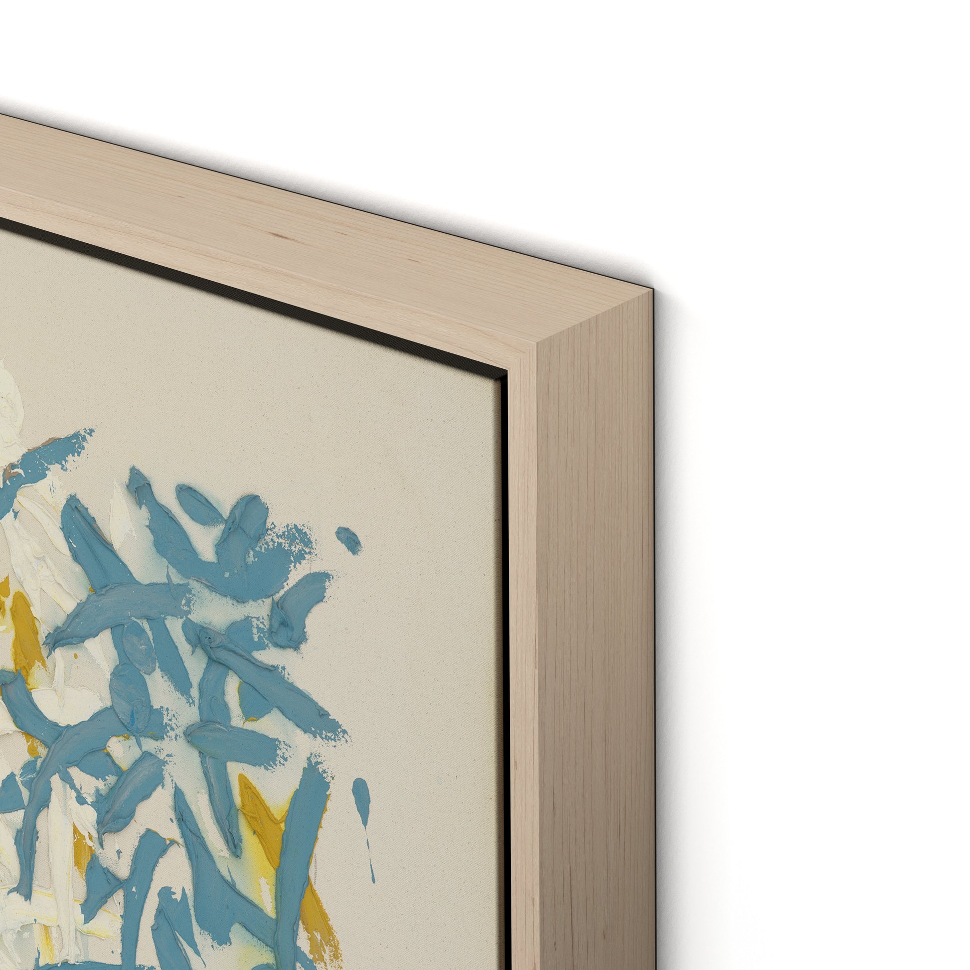 Our Hands Are Open No.18 Canvas Floater Framed / 32 x 24 in / Natural Maple