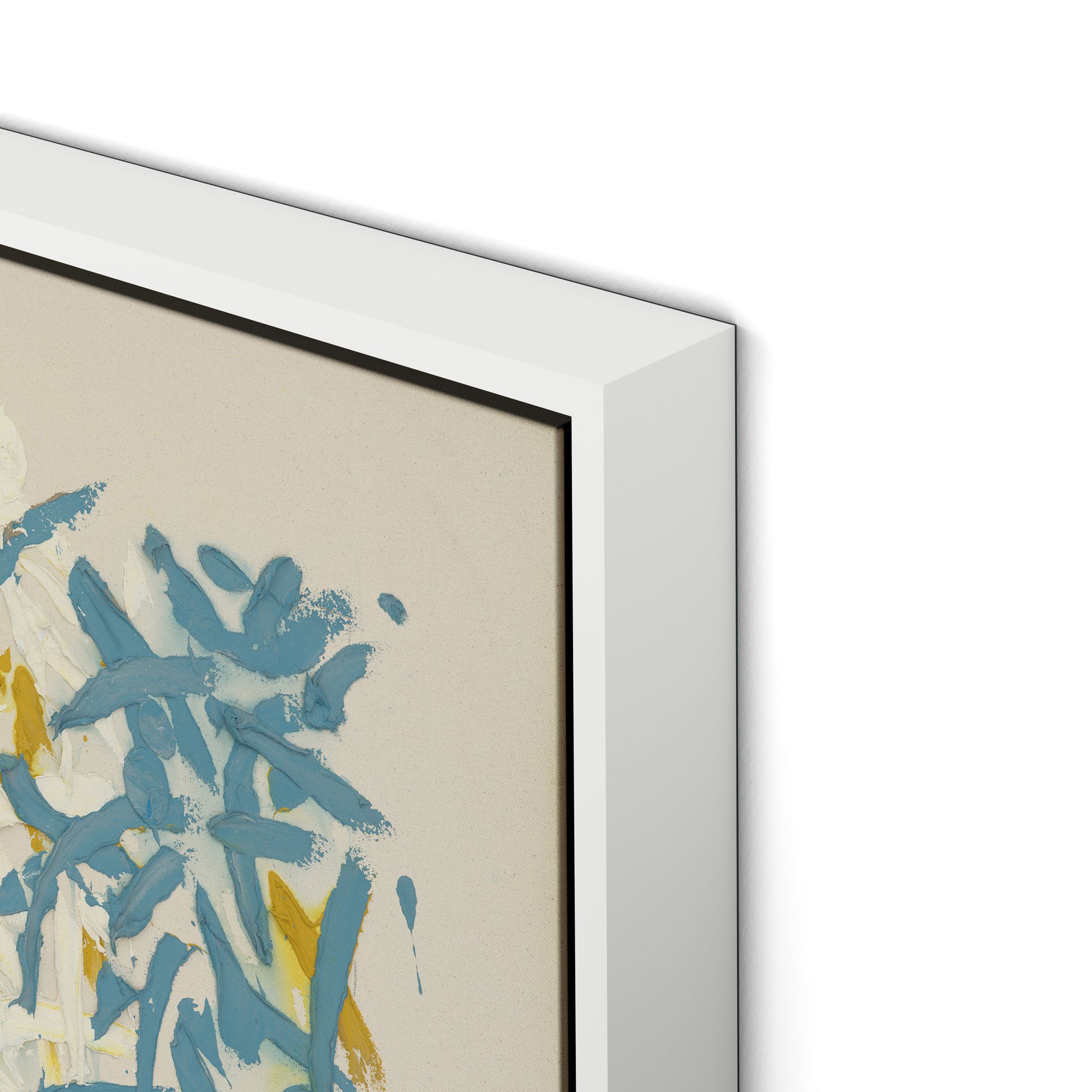 Our Hands Are Open No.18 Canvas Floater Framed / 32 x 24 in / White