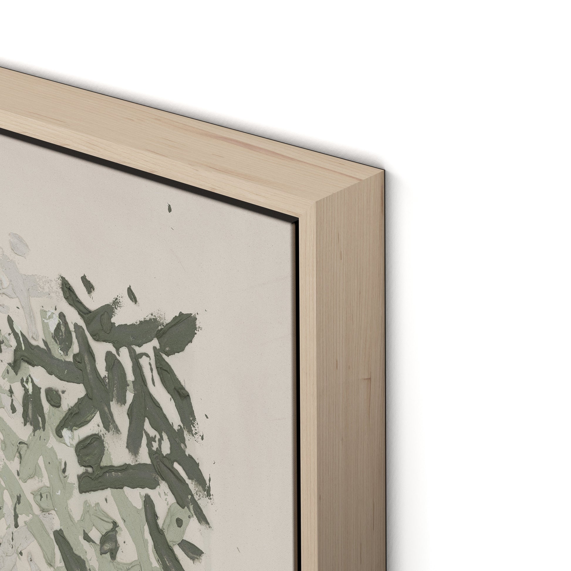 Prayers Under the Olive Tree Canvas Floater Framed / 32 x 19.5 in / Natural Maple