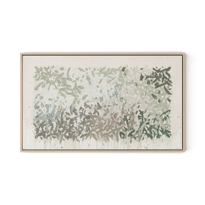 Prayers Under the Olive Tree Canvas Floater Framed / 32 x 19.5 in / Natural Maple