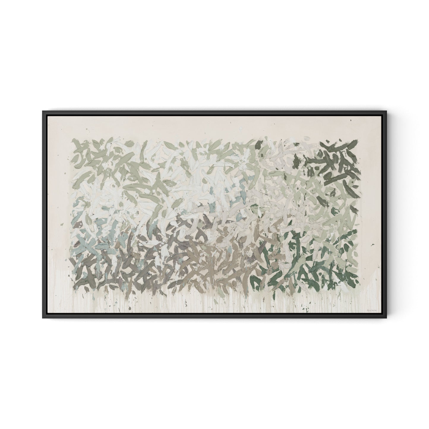 Prayers Under the Olive Tree Canvas Floater Framed / 32 x 19.5 in / Black