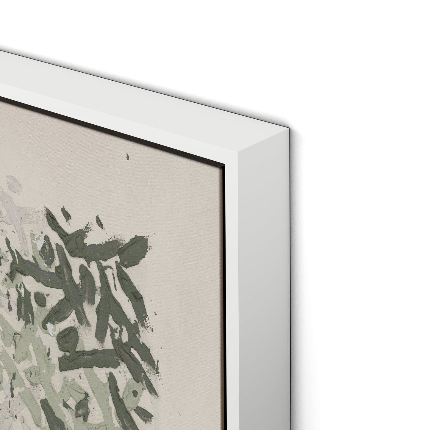 Prayers Under the Olive Tree Canvas Floater Framed / 32 x 19.5 in / White