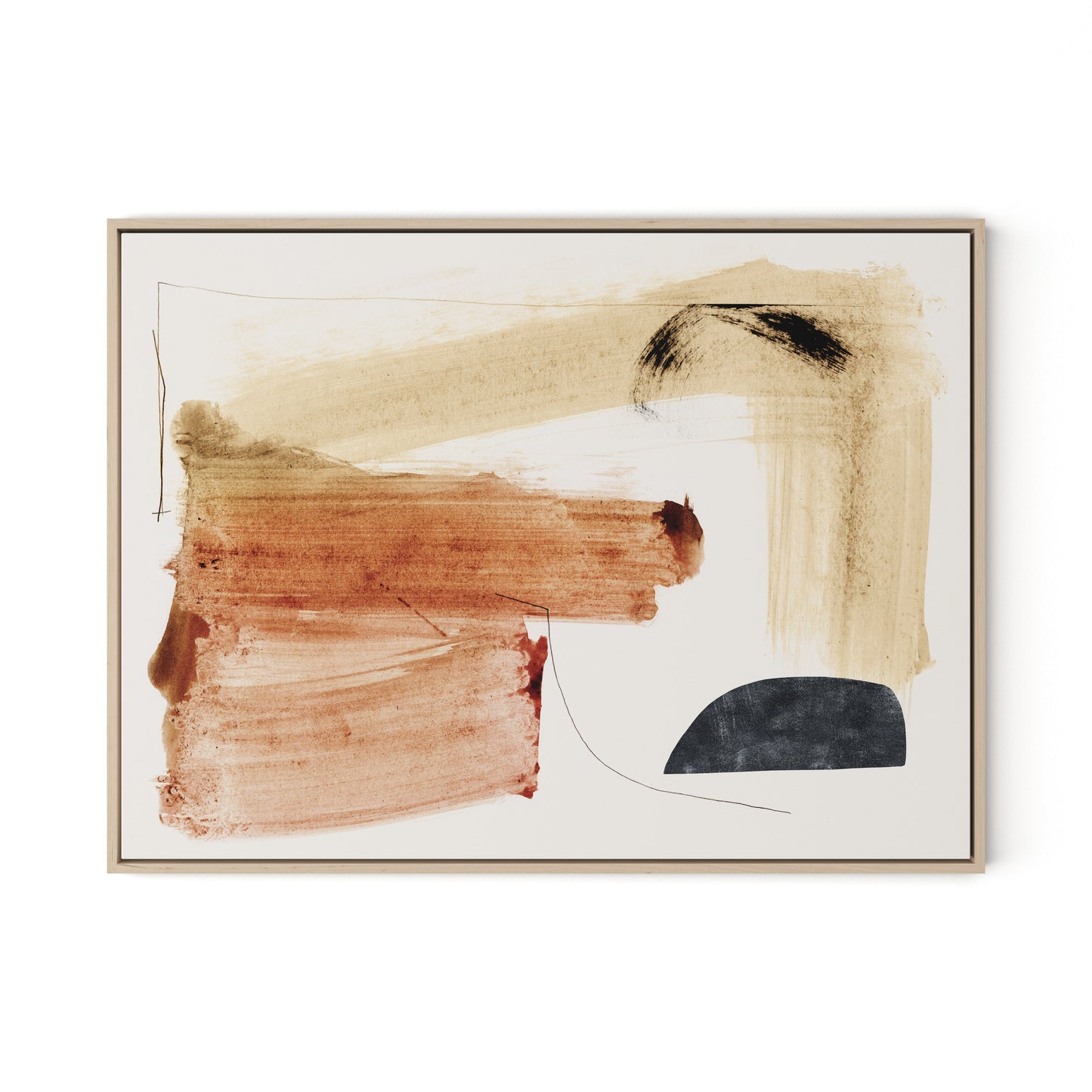 Mind Canvas Floater Framed / 32 x 24 in / Natural Maple