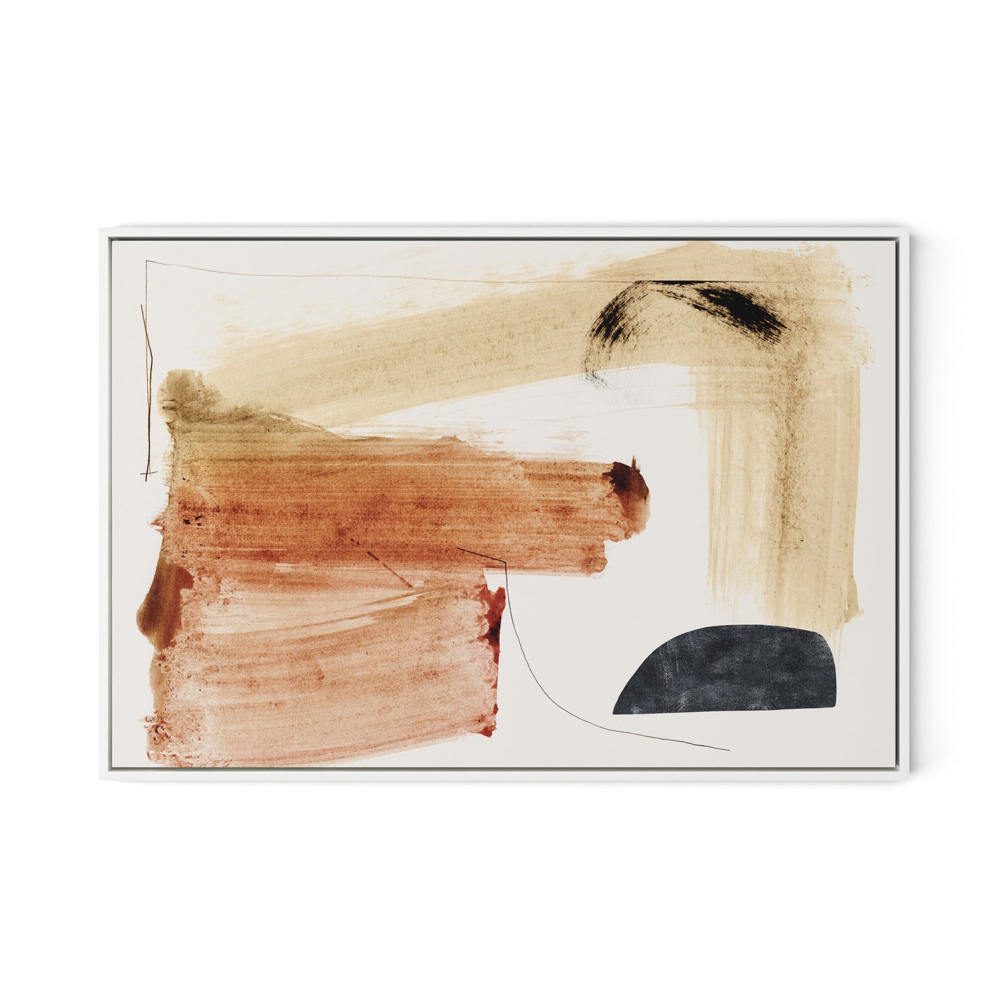 Mind Canvas Floater Framed / 32 x 24 in / White