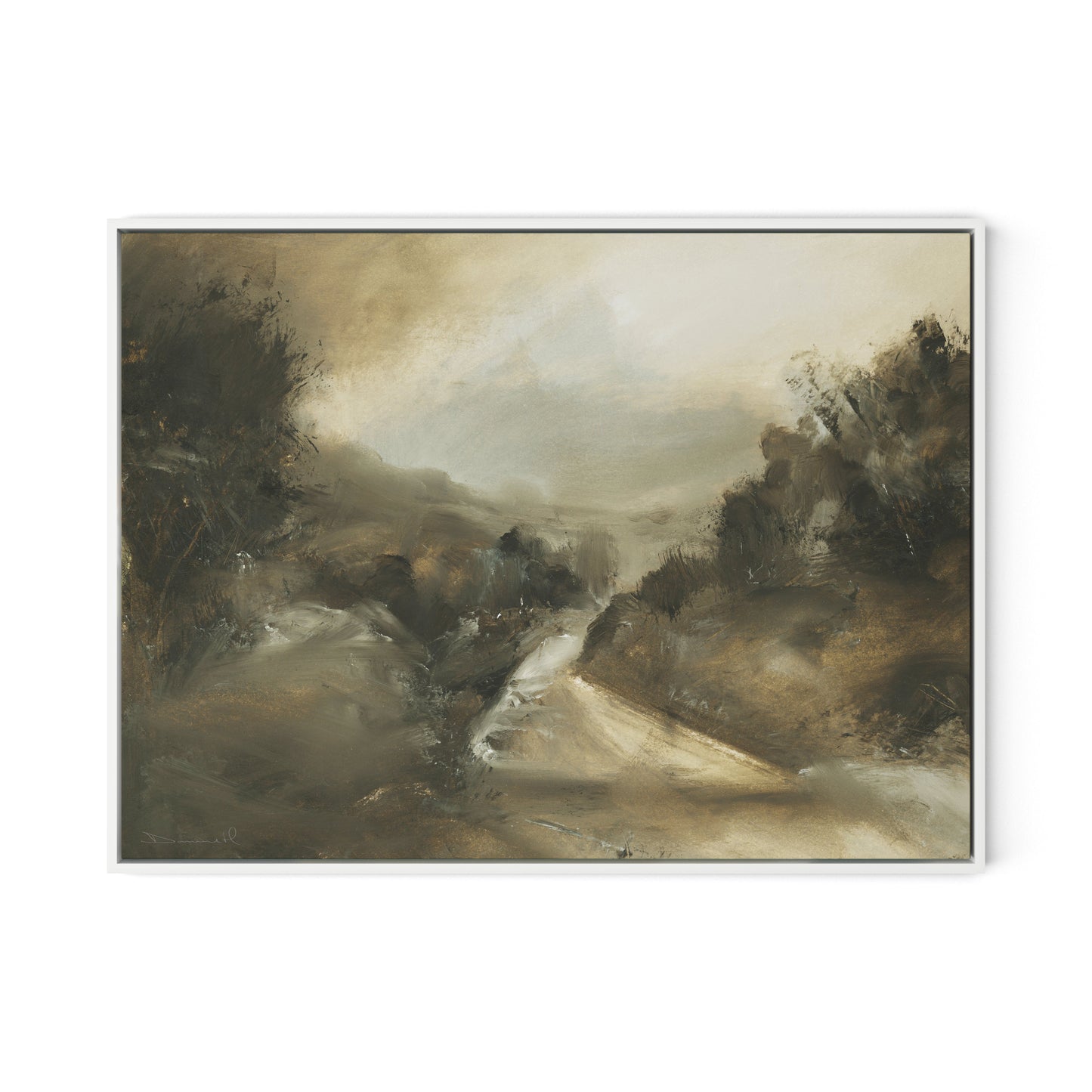 Markham Canvas Floater Framed / 32 x 24 in / White