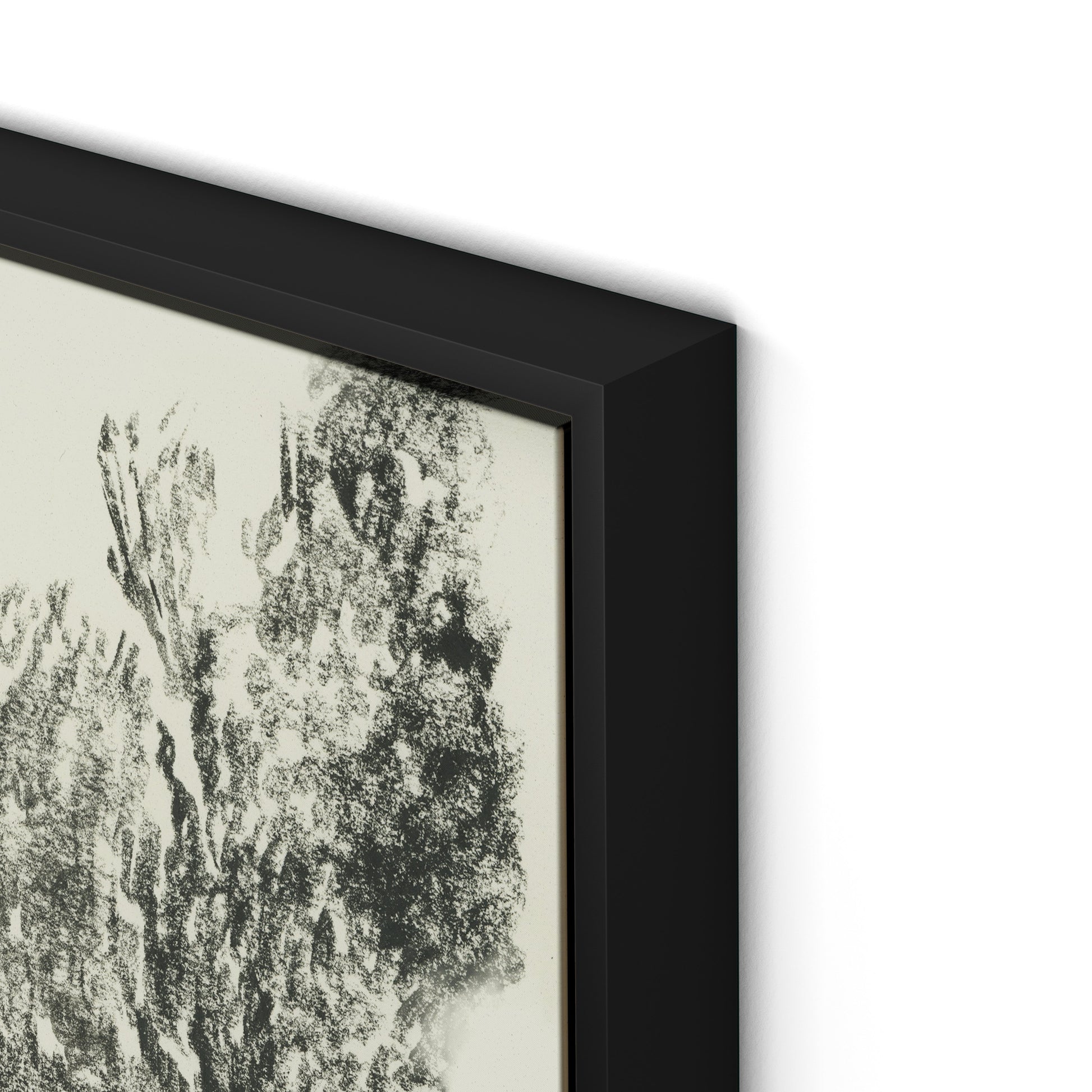 River Exe Canvas Floater Framed / 32 x 24 in / Black