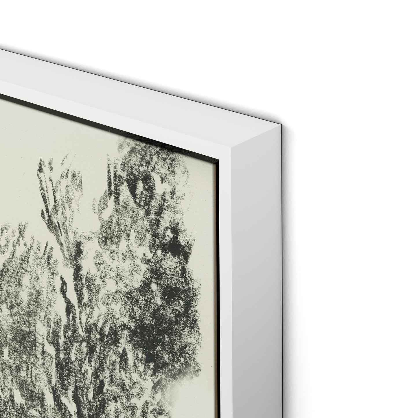 River Exe Canvas Floater Framed / 32 x 24 in / White