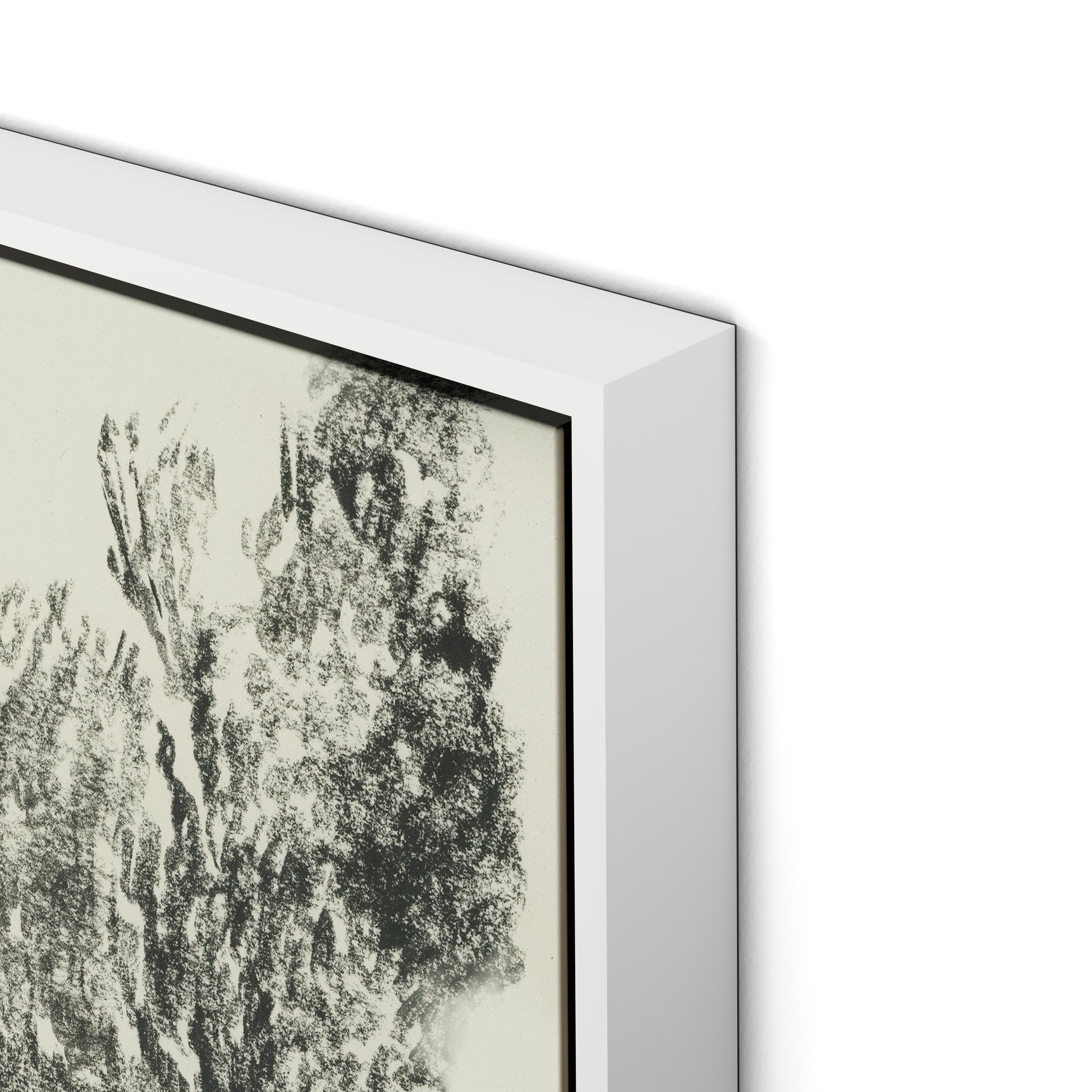 River Exe Canvas Floater Framed / 32 x 24 in / White