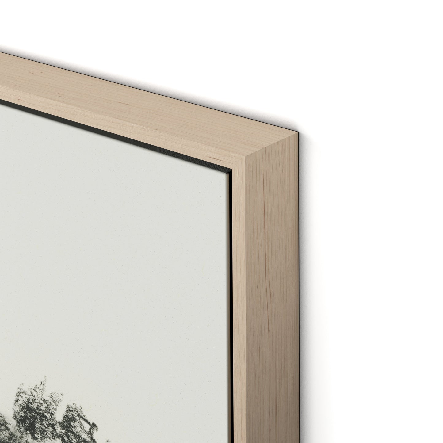 Fete Canvas Floater Framed / 32 x 20 in / Natural Maple