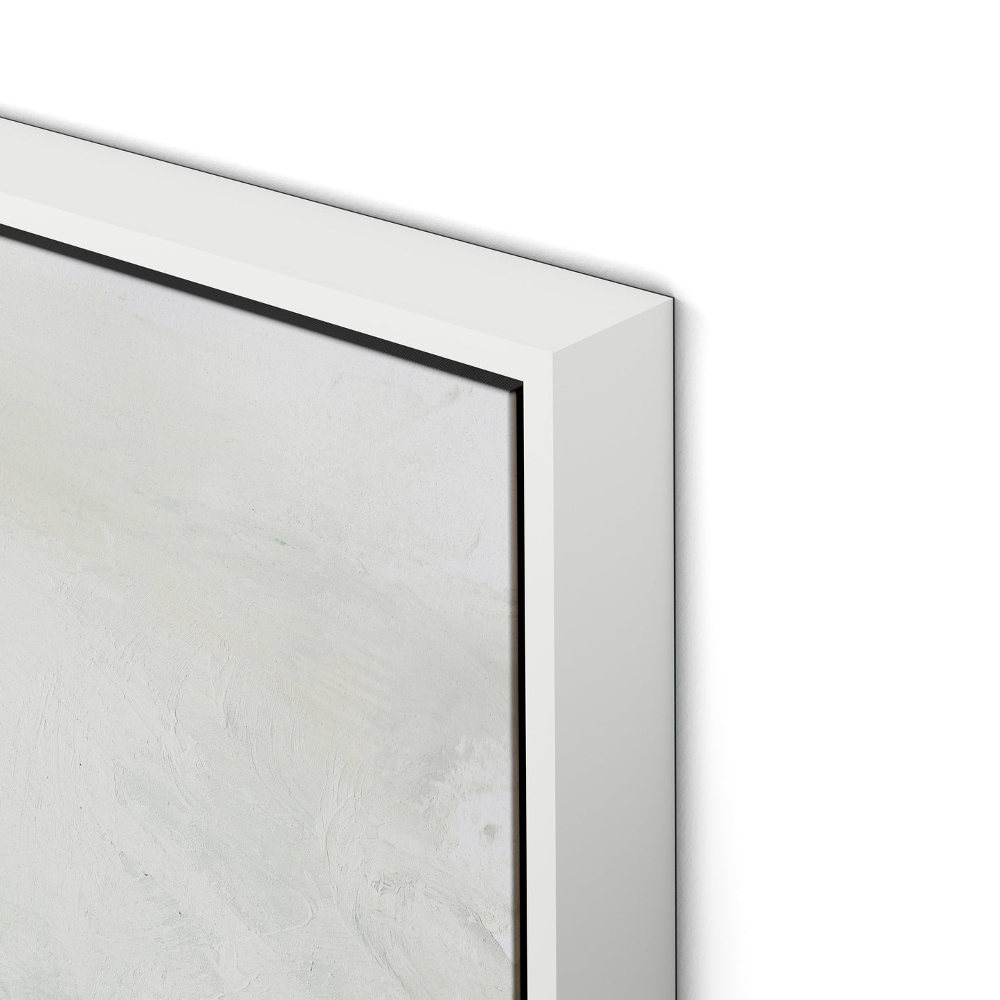 Ebb and Flow Canvas Floater Framed / 32 x 24 in / White