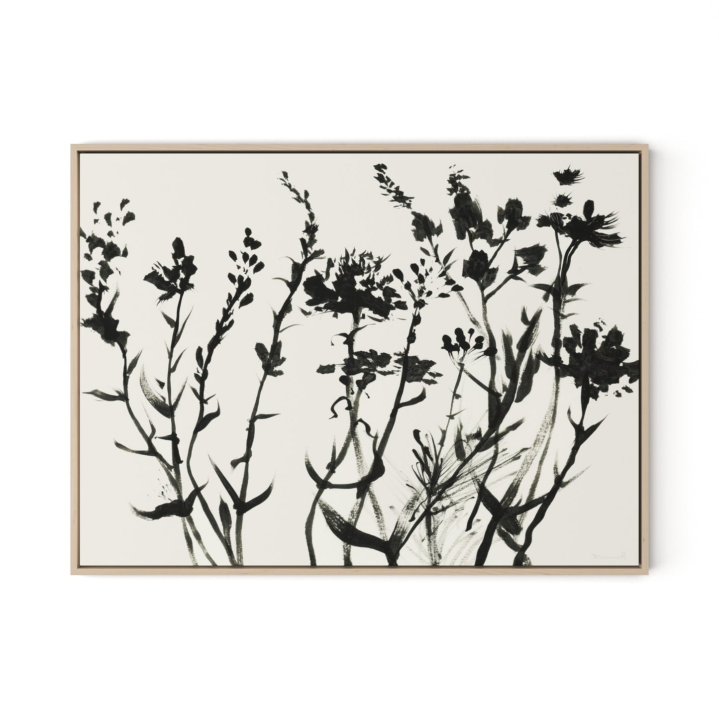 Spring Breeze Canvas Floater Framed / 32 x 24 in / Natural Maple