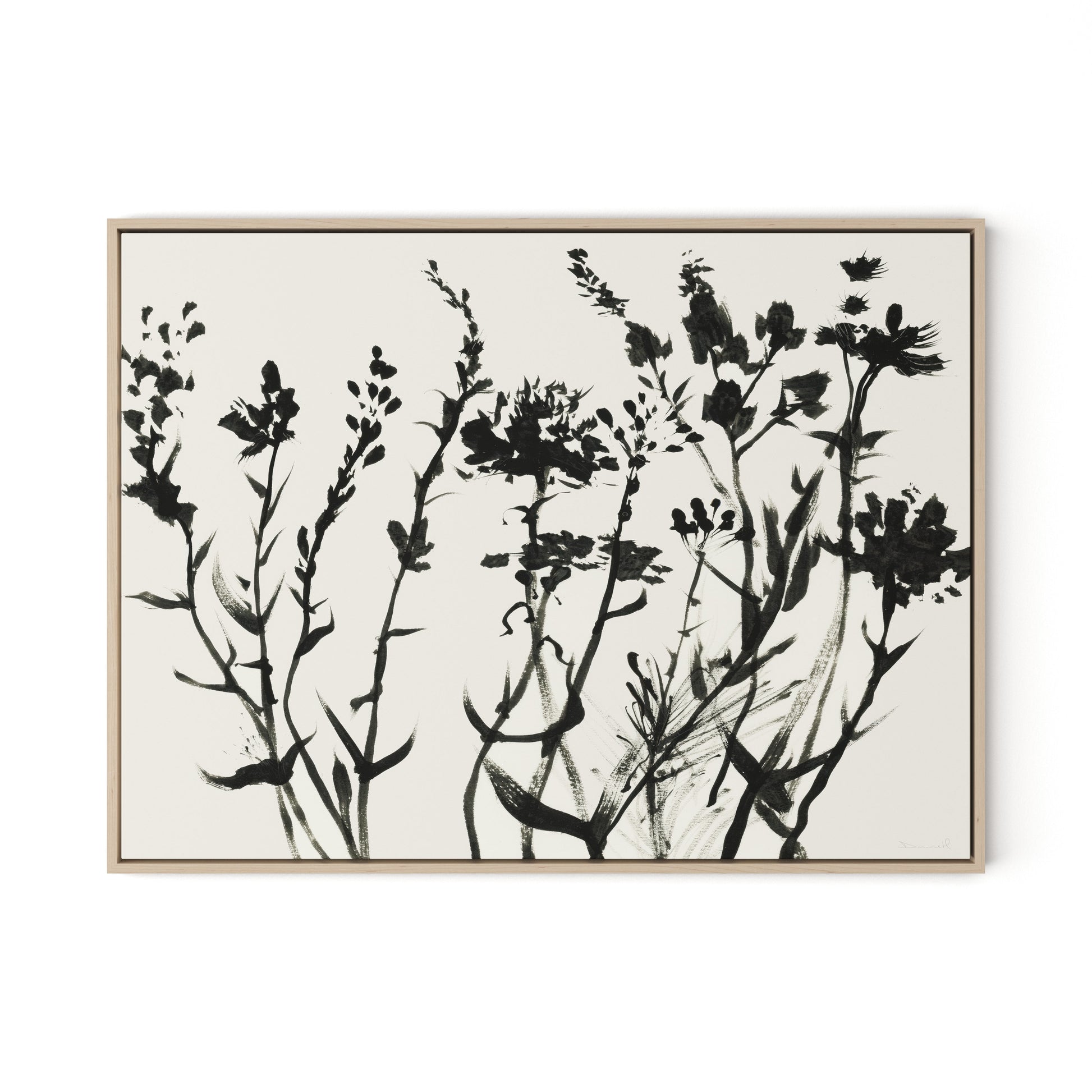 Spring Breeze Canvas Floater Framed / 32 x 24 in / Natural Maple