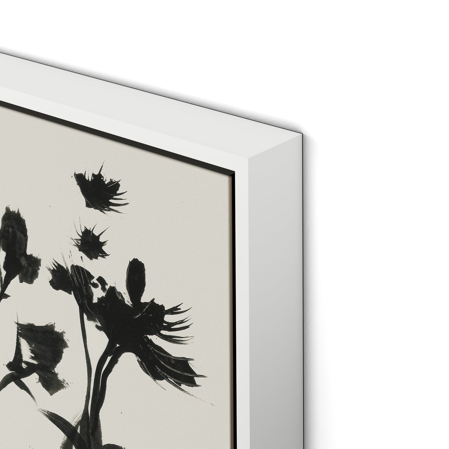 Spring Breeze Canvas Floater Framed / 32 x 24 in / White