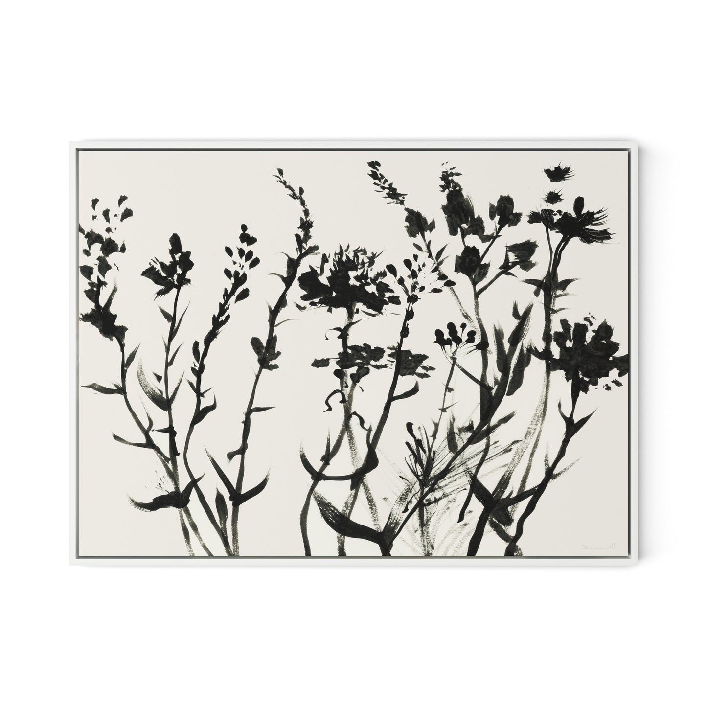 Spring Breeze Canvas Floater Framed / 32 x 24 in / White