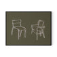 Chairs Canvas Floater Framed / 32 x 24 in / Black