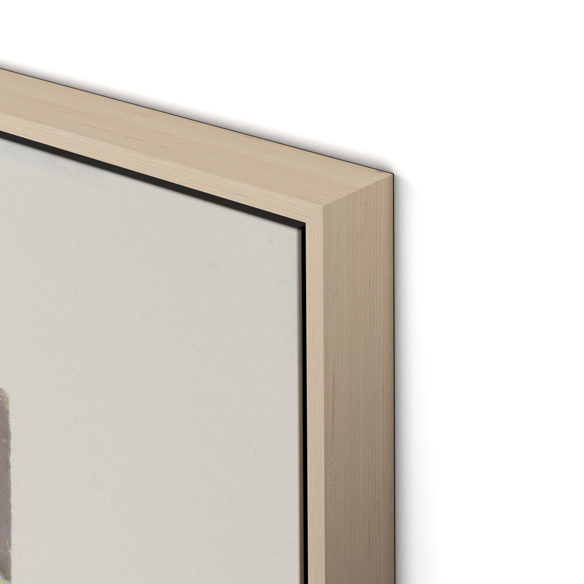 Spring Gathered w Border Canvas Floater Framed / 32 x 24 in / Natural Maple