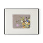 Spring Gathered w Border Canvas Floater Framed / 32 x 24 in / Black