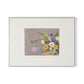 Spring Gathered w Border Canvas Floater Framed / 32 x 24 in / White