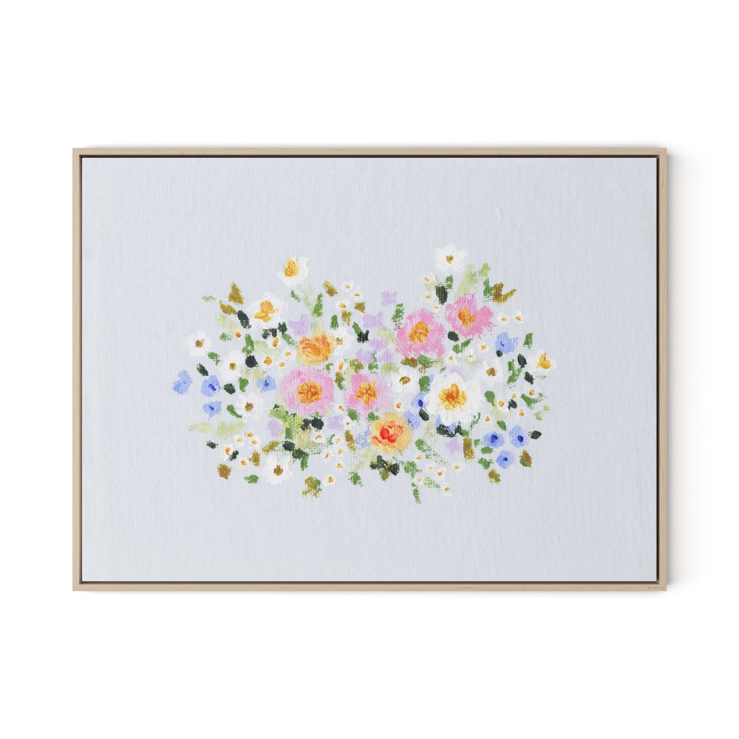 Bloom No. 2 Canvas Floater Framed / 32 x 24 in / Natural Maple