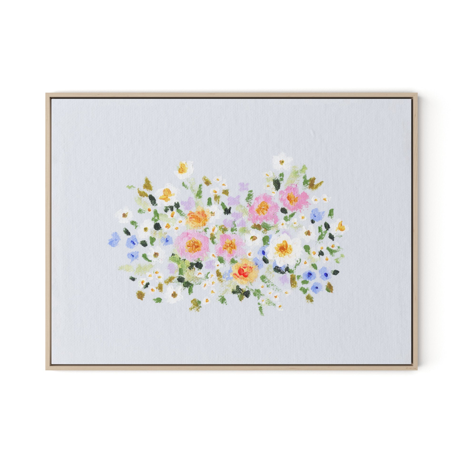 Bloom No. 2 Canvas Floater Framed / 32 x 24 in / Natural Maple