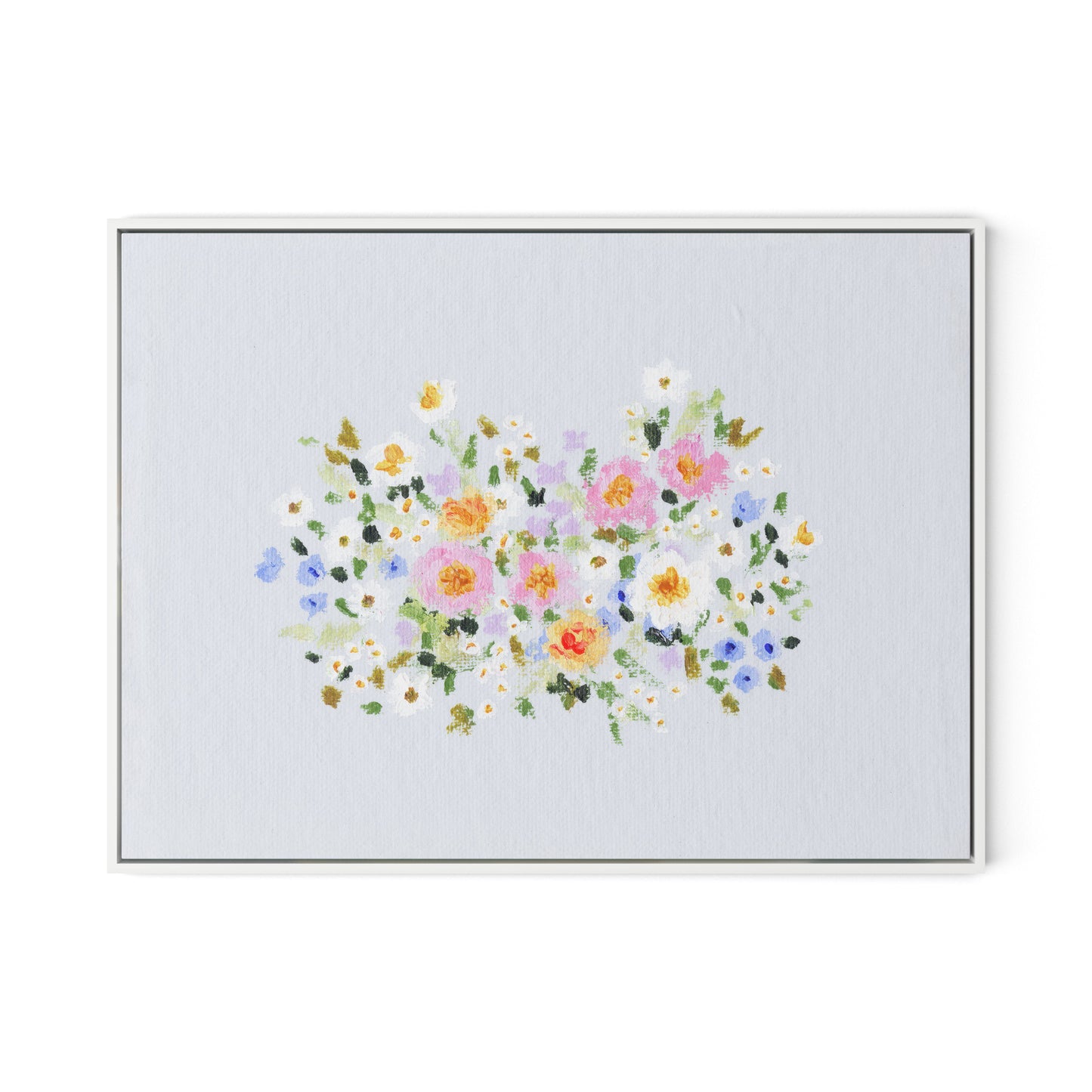 Bloom No. 2 Canvas Floater Framed / 32 x 24 in / White