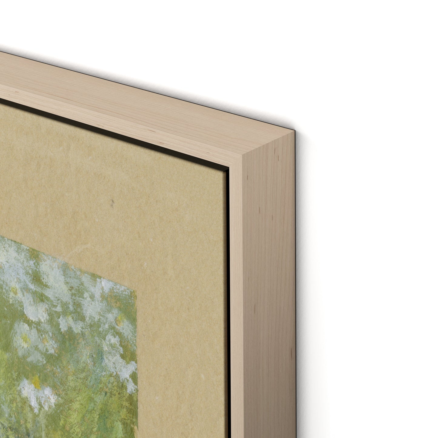 Chorus of Daisies IV Canvas Floater Framed / 32 x 21 in / Natural Maple