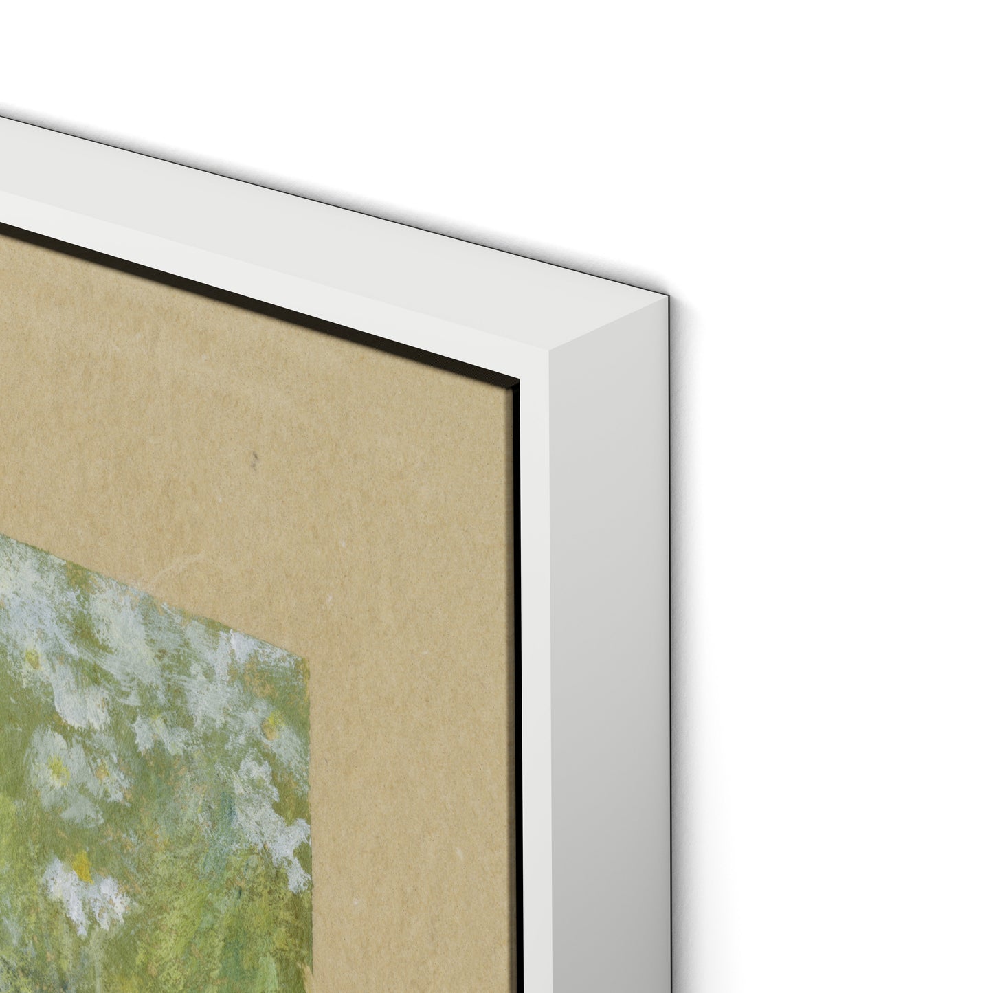 Chorus of Daisies IV Canvas Floater Framed / 32 x 21 in / White