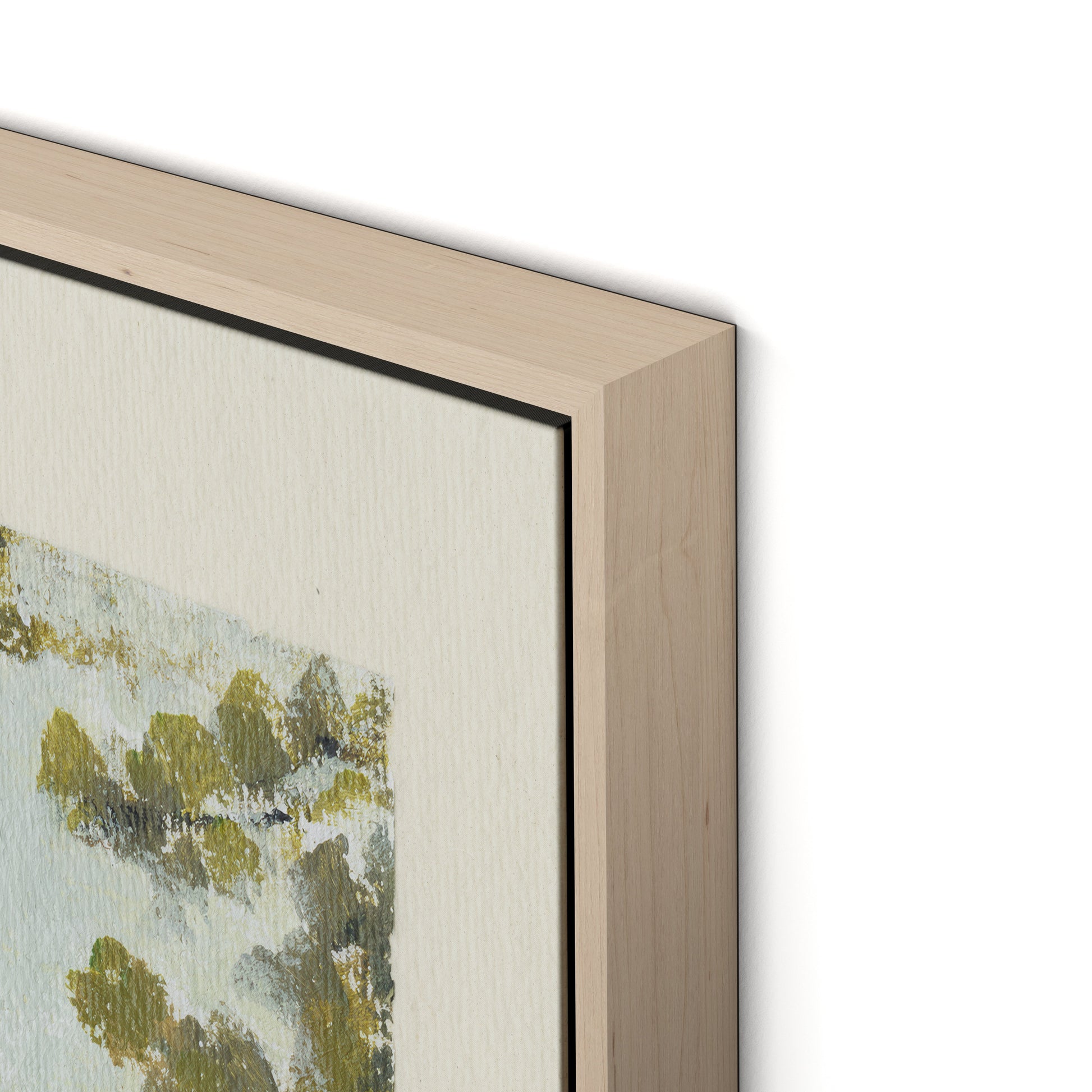 Summer Passage with border Canvas Floater Framed / 32 x 24 in / Natural Maple