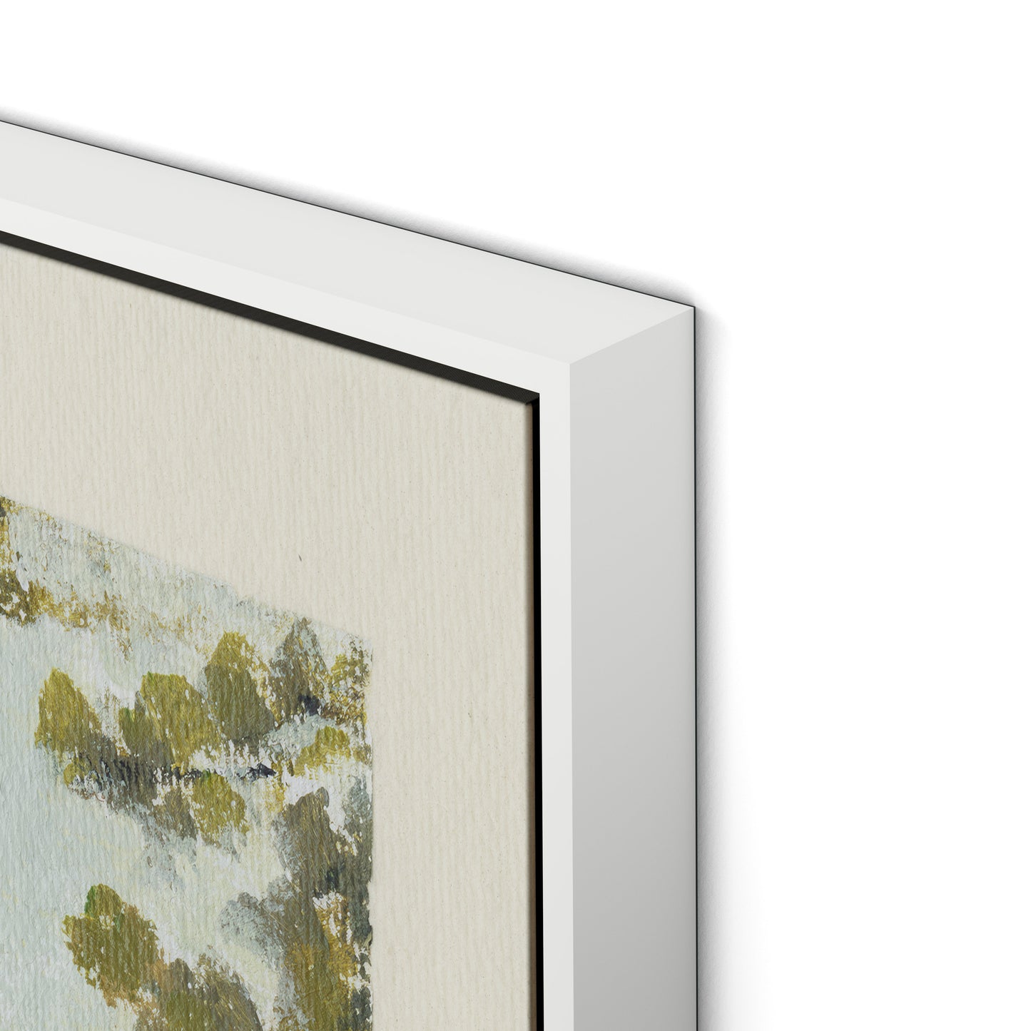 Summer Passage with border Canvas Floater Framed / 32 x 24 in / White