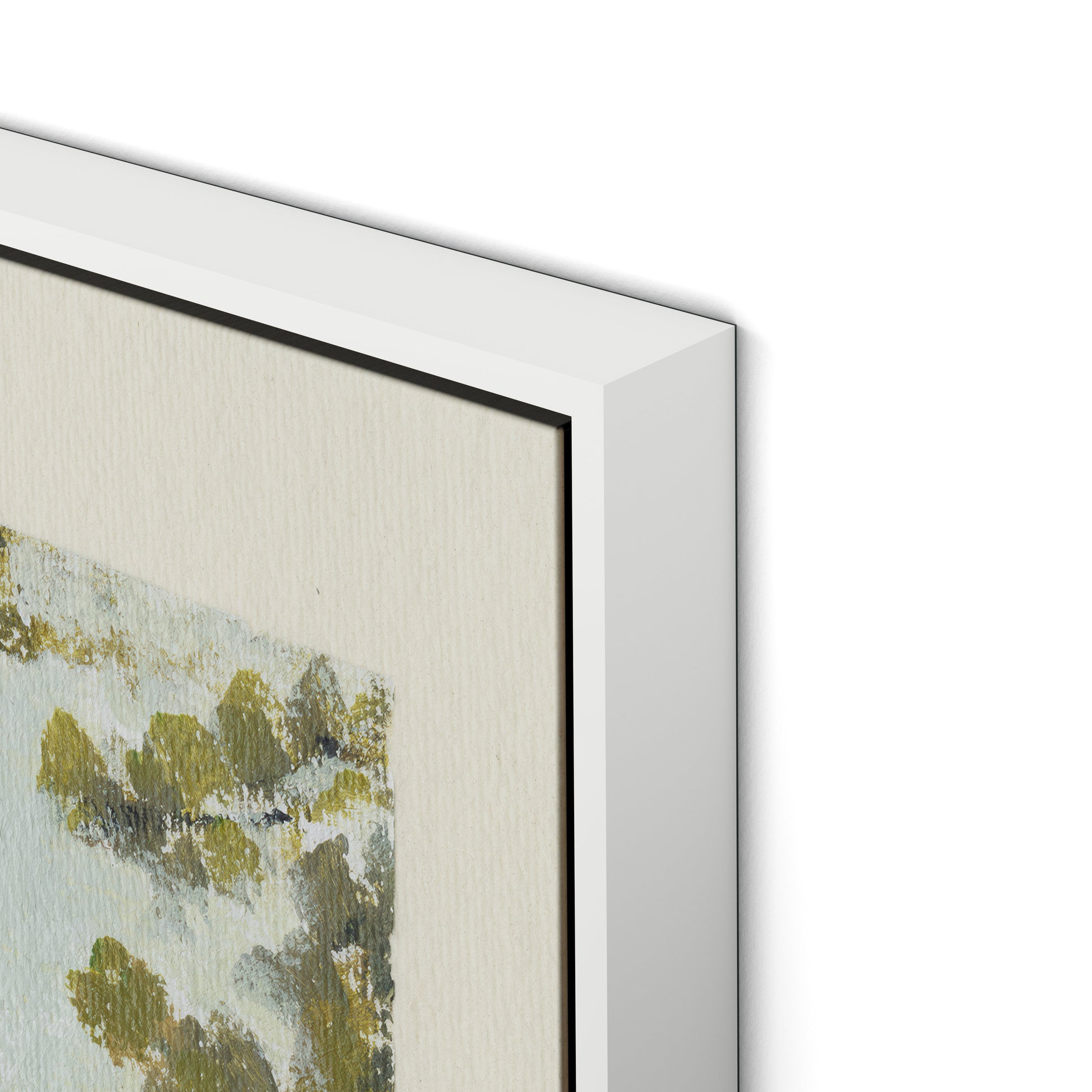 Summer Passage with border Canvas Floater Framed / 32 x 24 in / White