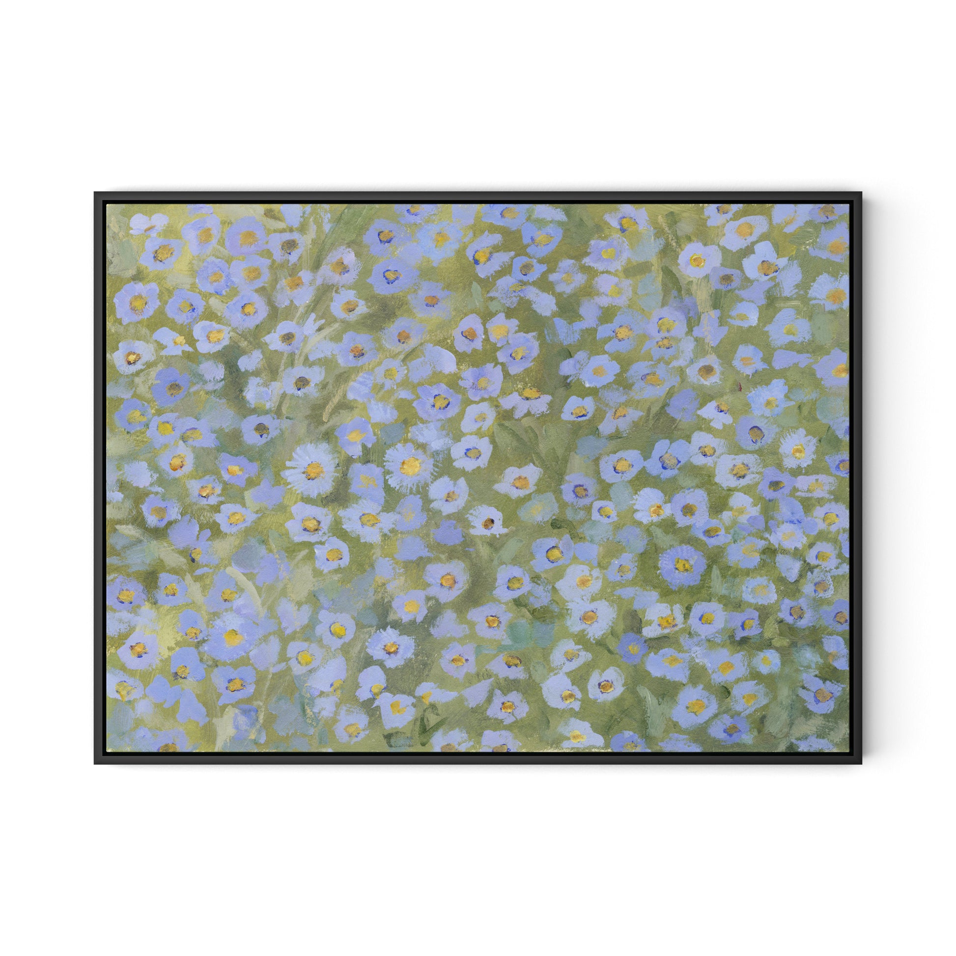 Chorus of Wildflowers VII Canvas Floater Framed / 32 x 24 in / Black