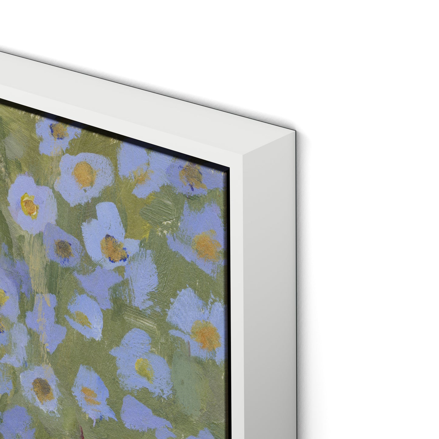 Chorus of Wildflowers VII Canvas Floater Framed / 32 x 24 in / White