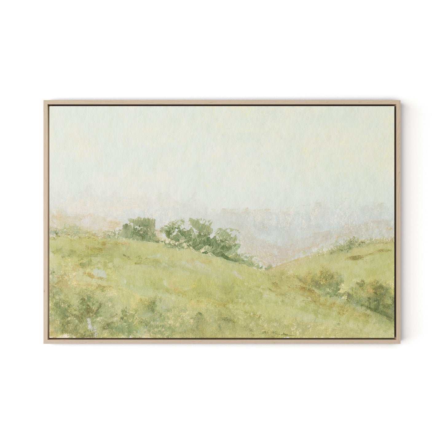 Vale Canvas Floater Framed / 32 x 22 in / Natural Maple