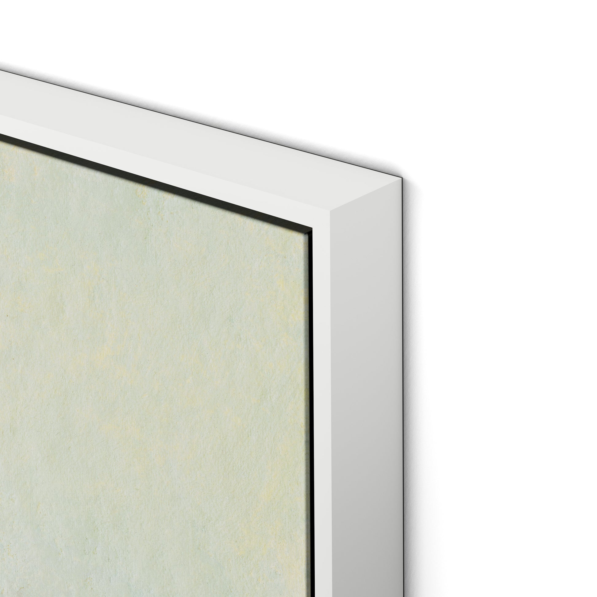 Vale Canvas Floater Framed / 32 x 22 in / White