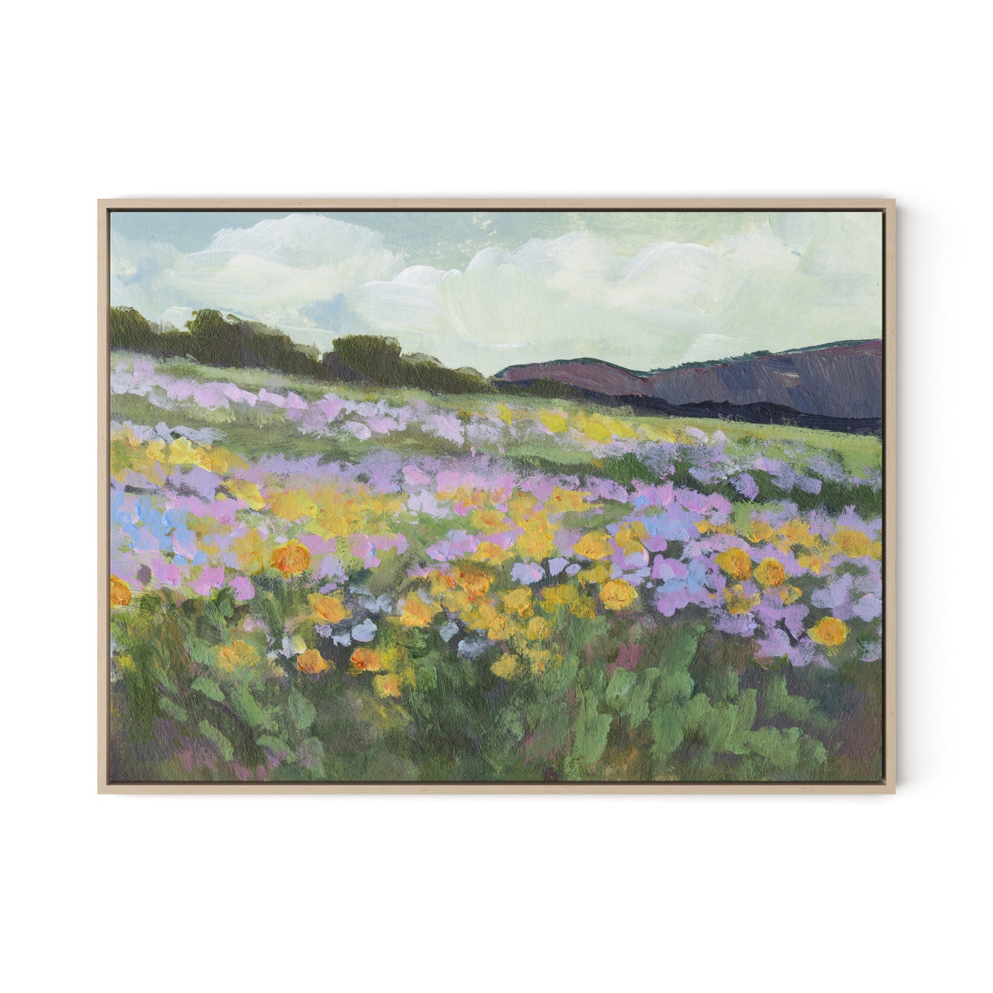 Verdure Canvas Floater Framed / 32 x 24 in / Natural Maple