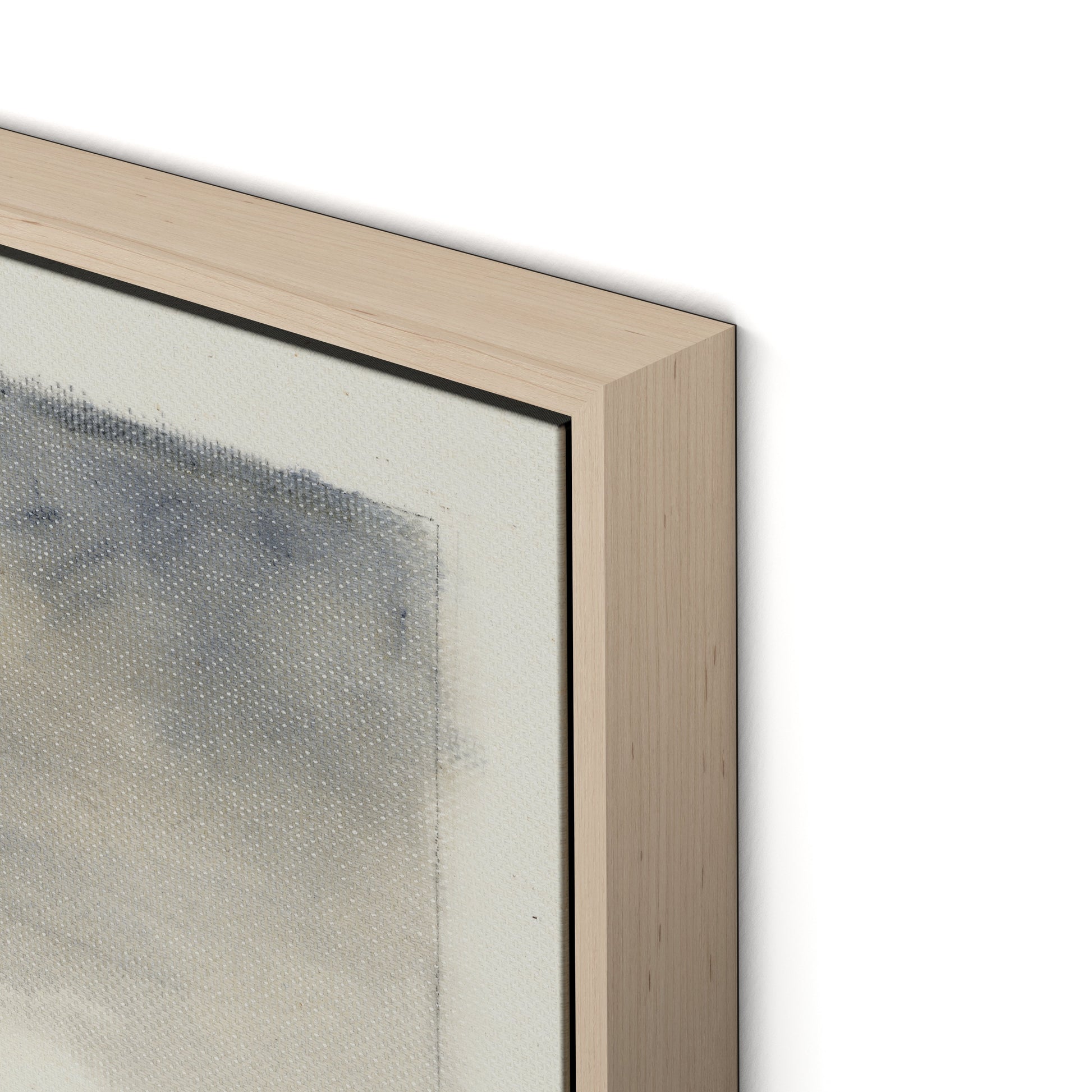 Hazy Terrain Canvas Floater Framed / 32 x 16 in / Natural Maple