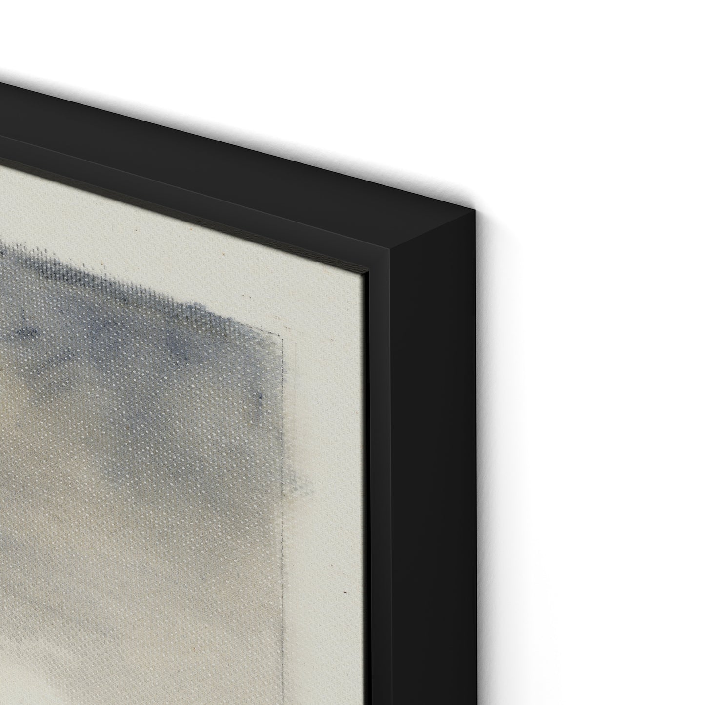 Hazy Terrain Canvas Floater Framed / 32 x 16 in / Black