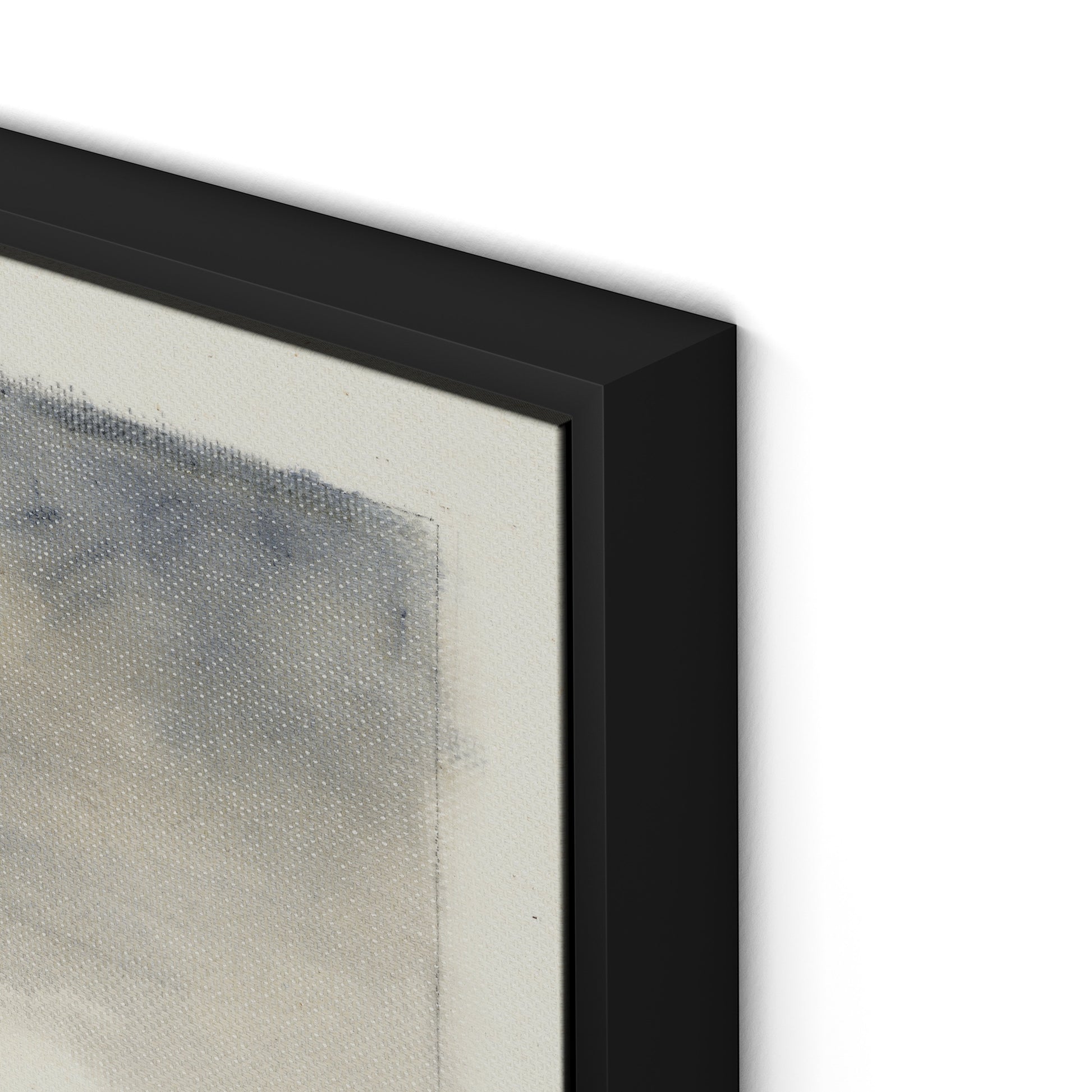 Hazy Terrain Canvas Floater Framed / 32 x 16 in / Black