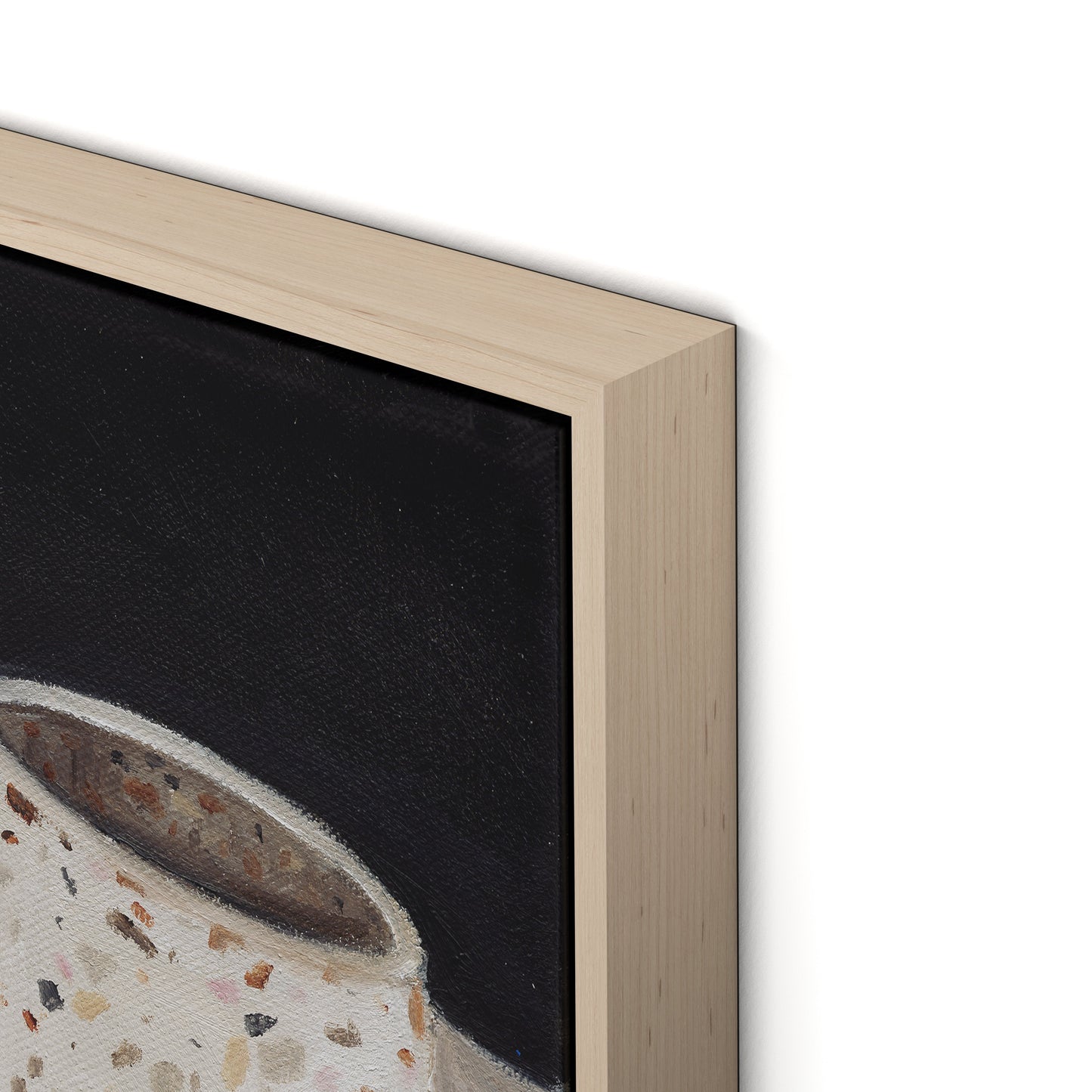 Terrazzo Vase Canvas Floater Framed / 32 x 17 in / Natural Maple