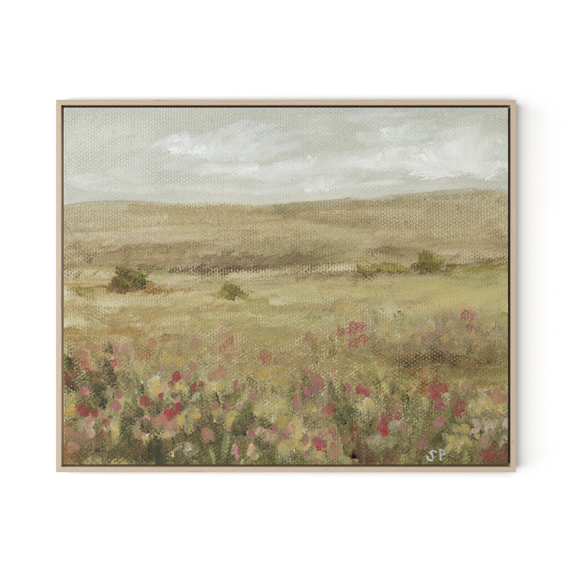 Baja California Canvas Floater Framed / 32 x 26 in / Natural Maple