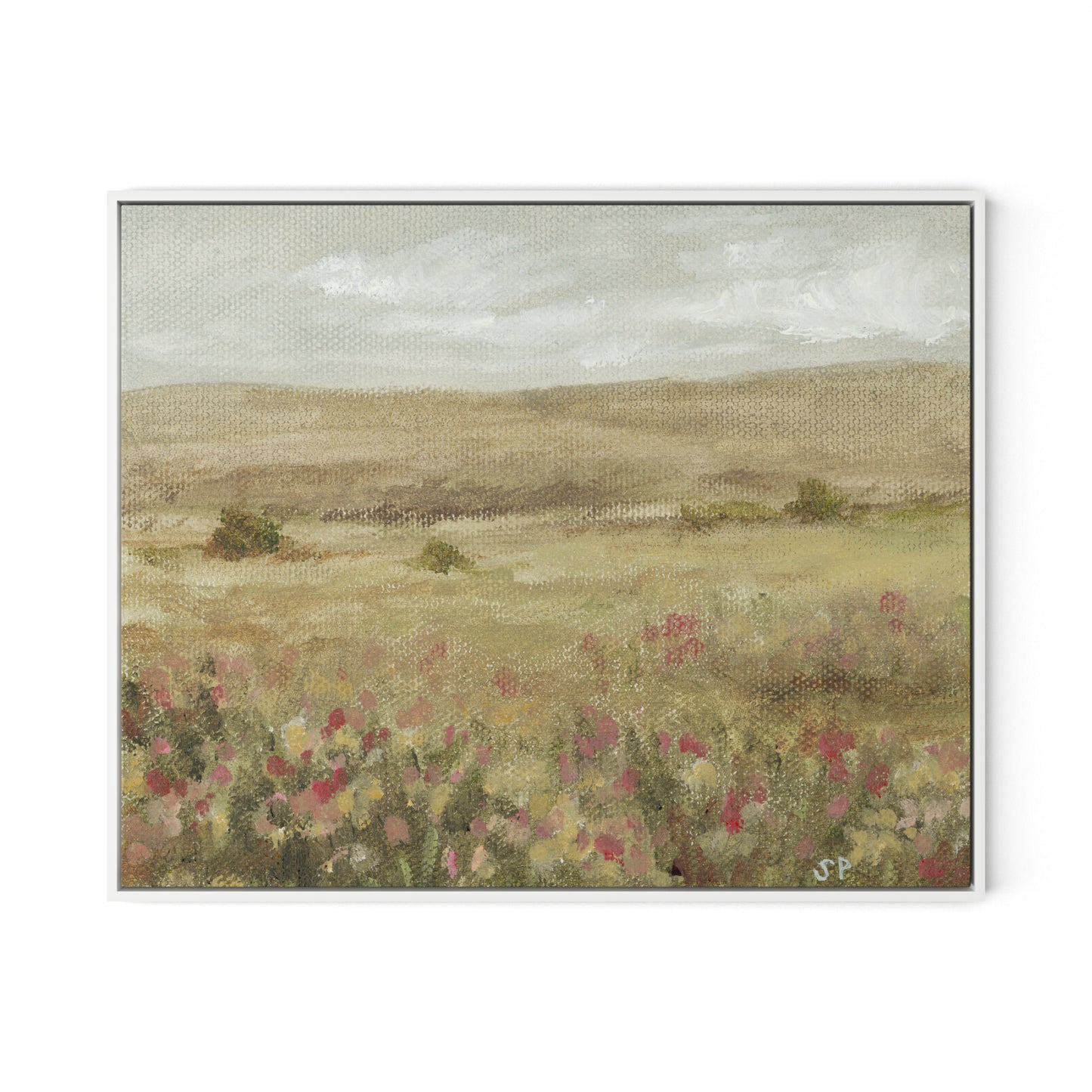Baja California Canvas Floater Framed / 32 x 26 in / White