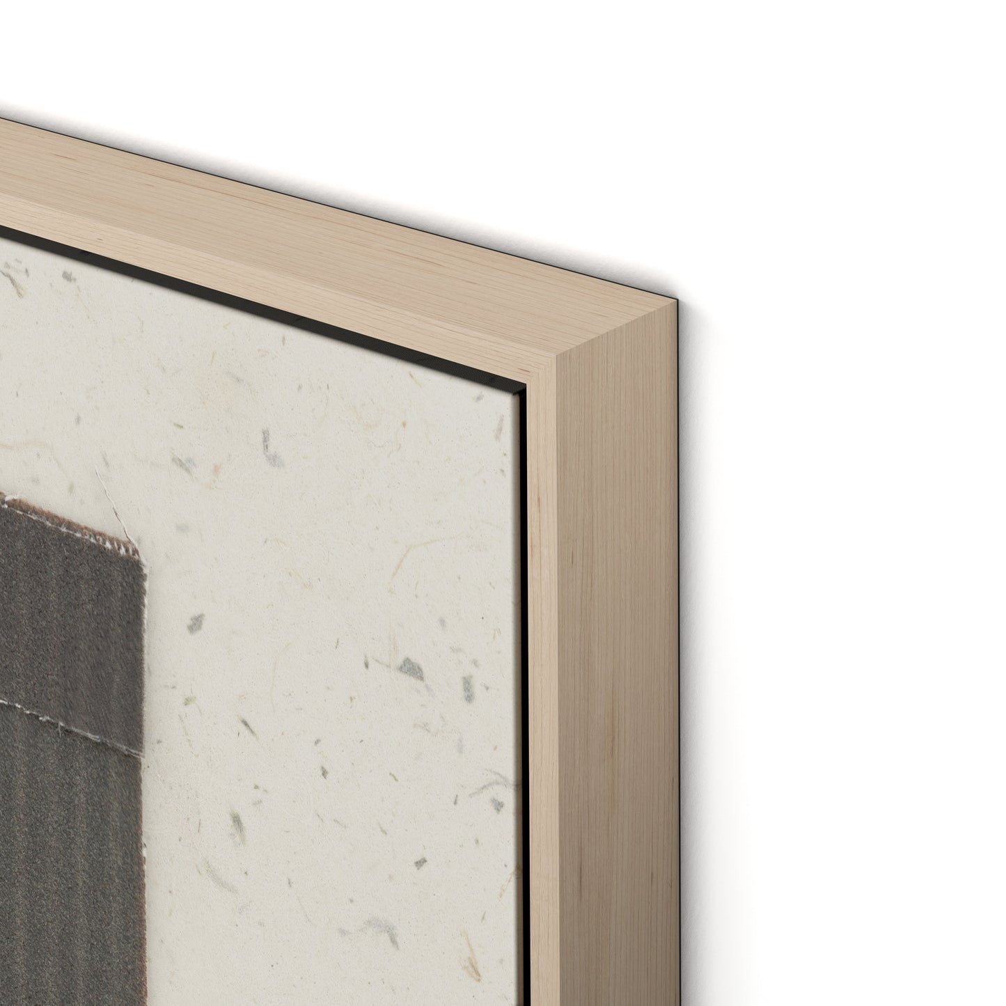 Checkered Terracotta Canvas Floater Framed / 32 x 21 in / Natural Maple