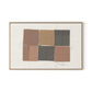 Checkered Terracotta Canvas Floater Framed / 32 x 21 in / Natural Maple