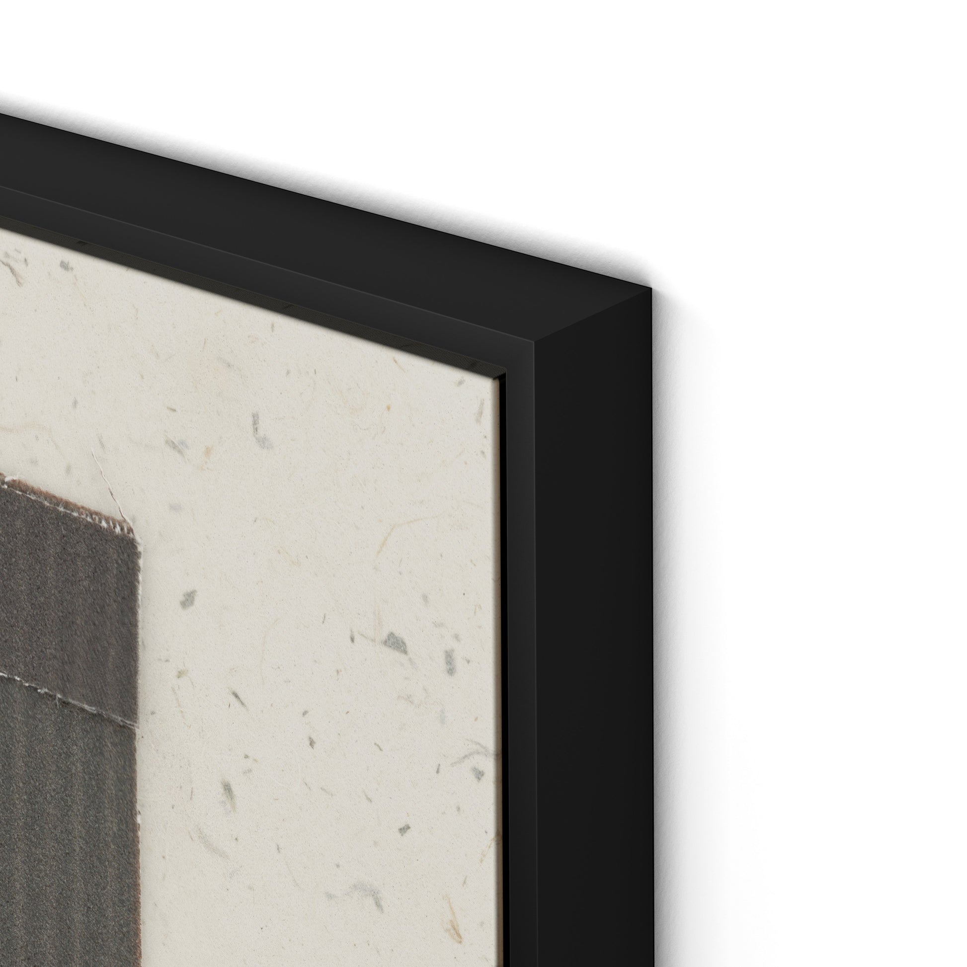 Checkered Terracotta Canvas Floater Framed / 32 x 21 in / Black